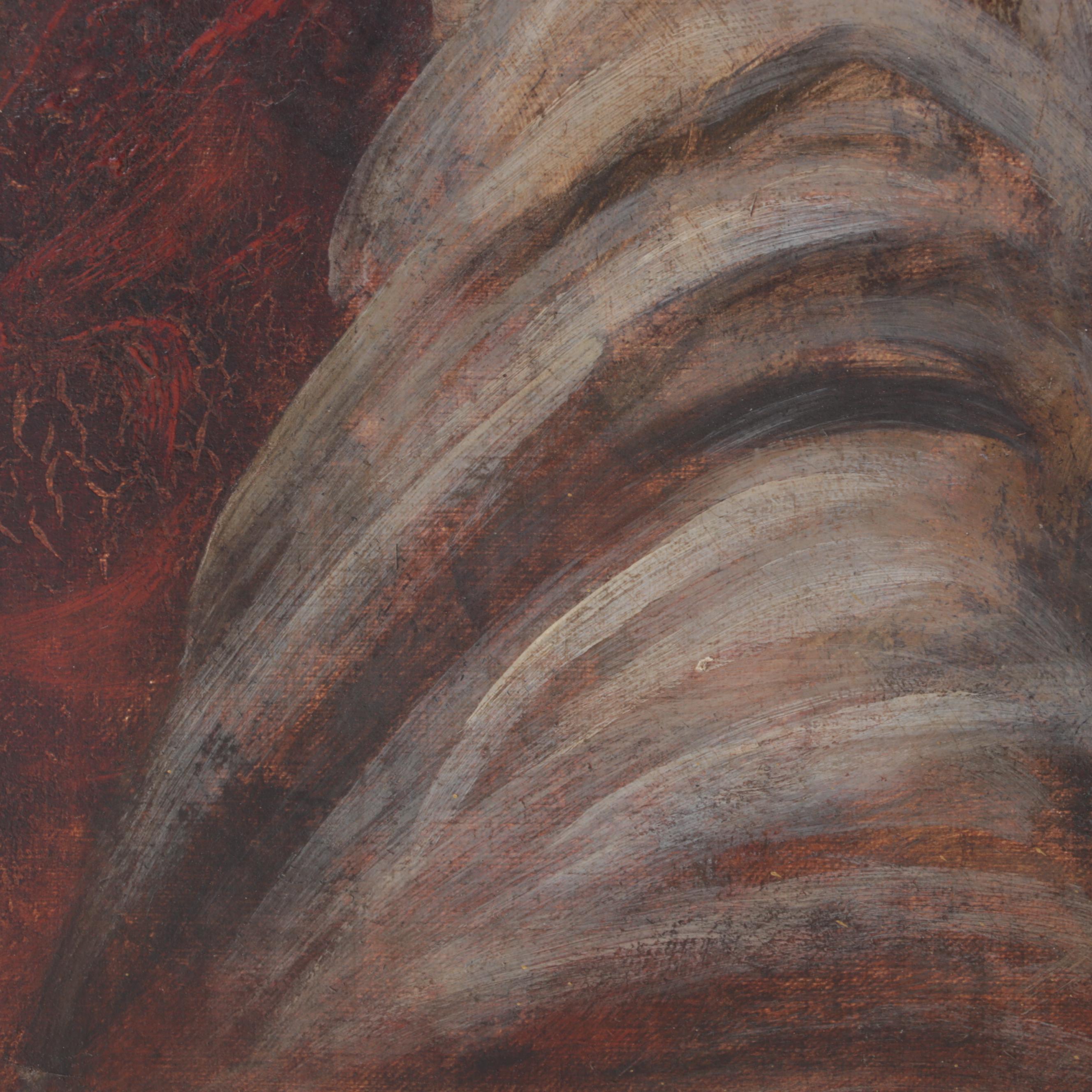 English School Portrait Oil Painting of Young Woman, Early 19th Century