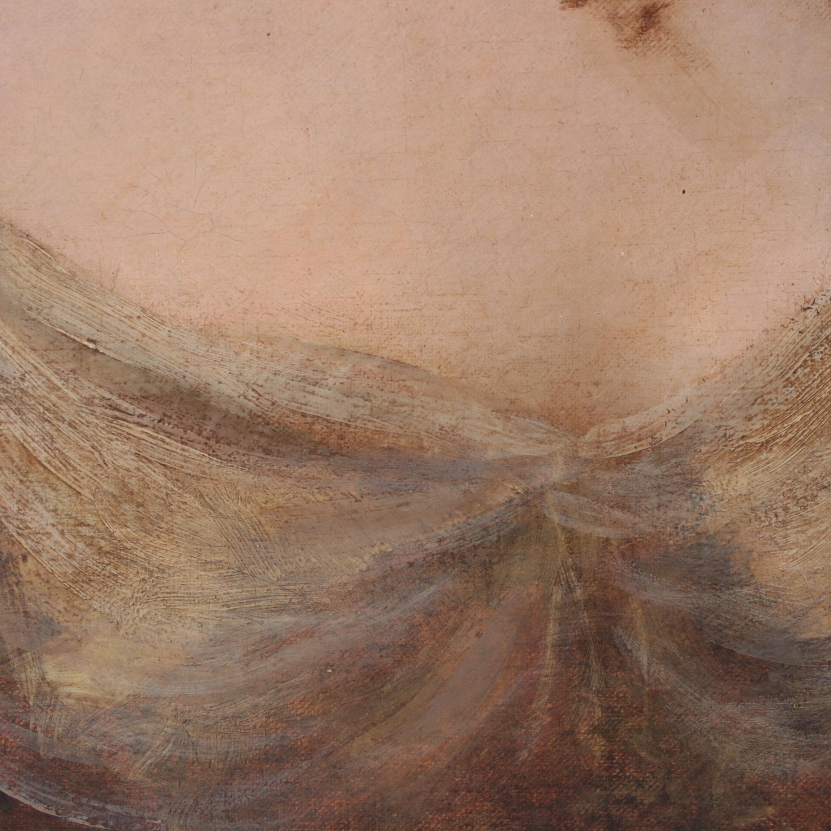 English School Portrait Oil Painting of Young Woman, Early 19th Century