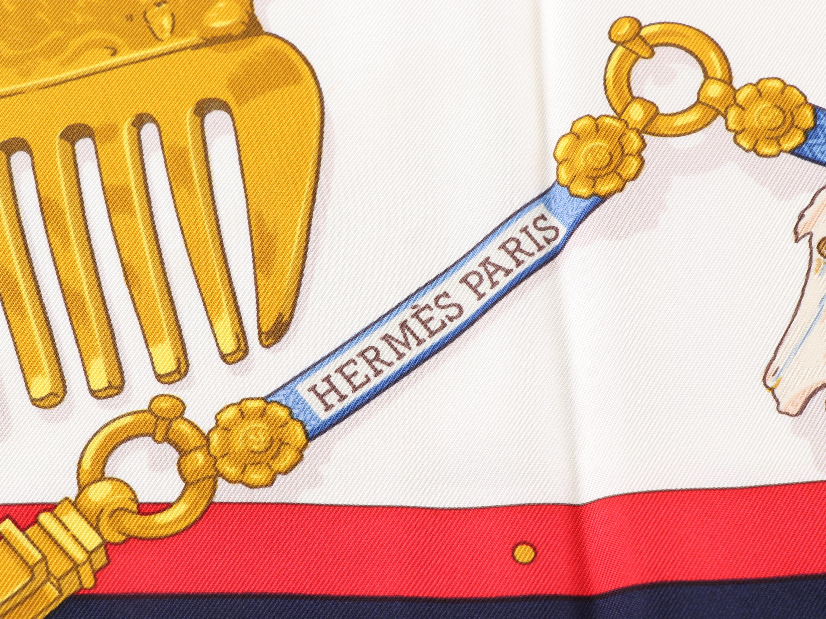 Hermès ''Memoire d'Hermes'' Scarf 90 in Silk Twill with Box