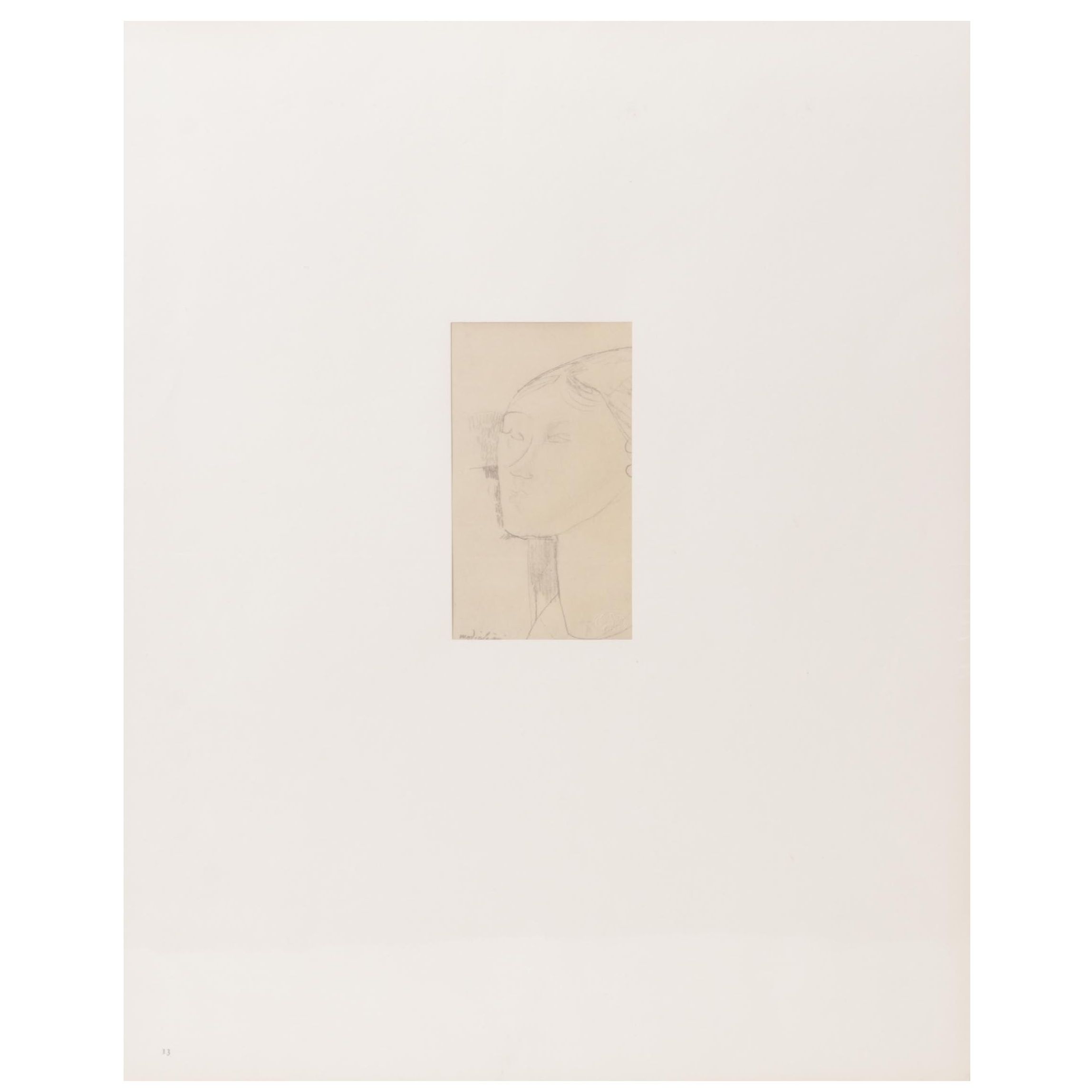 Collotype After Amedeo Modigliani "Portrait of Beatrice Hastings," 1959