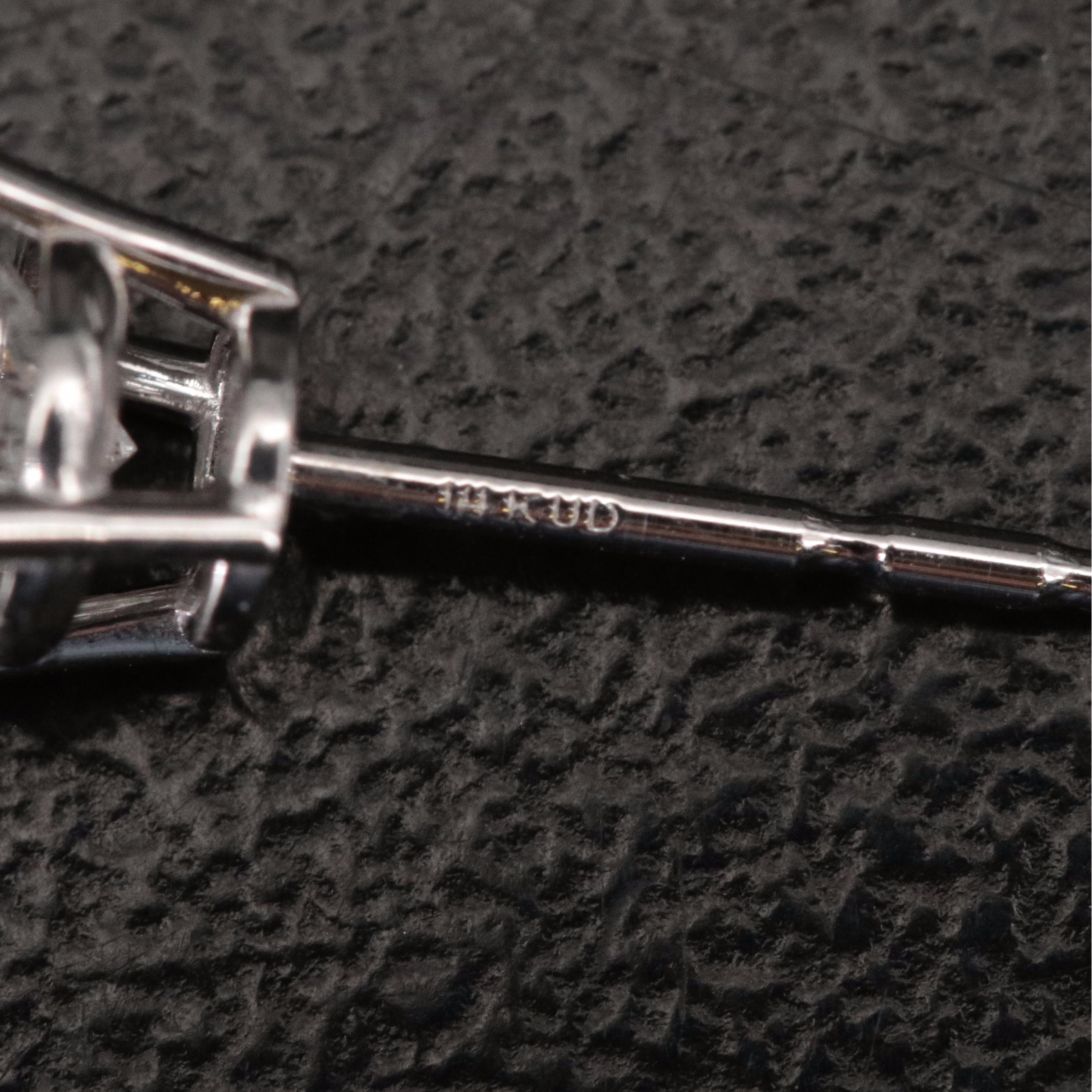 14K 0.98 CTW Diamond Solitaire Earrings