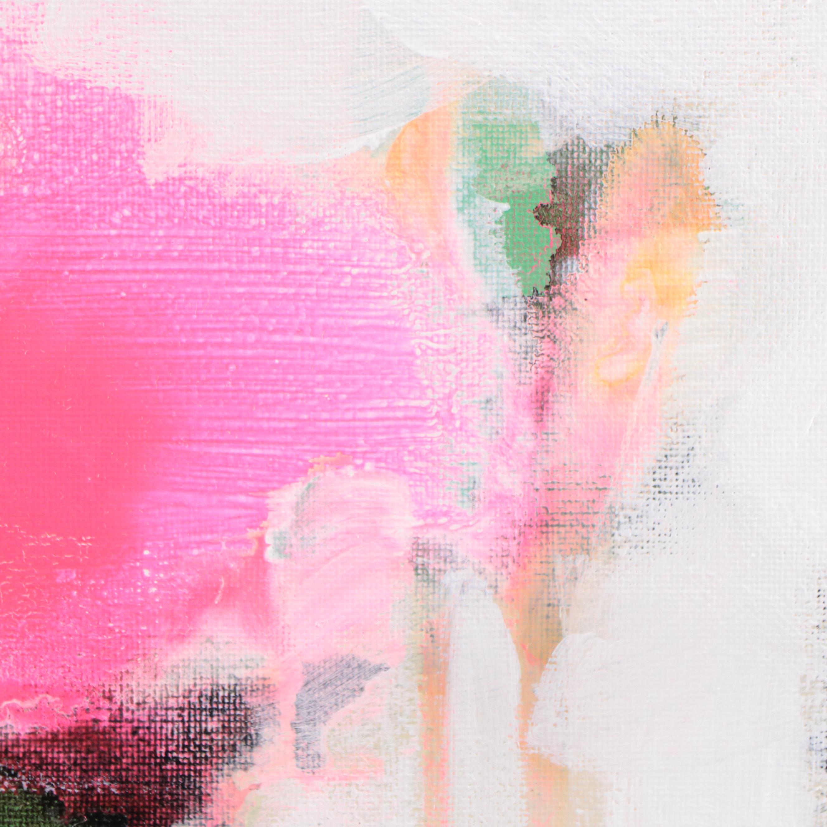 Milagros Pongo Abstract Mixed Media Painting, 21st Century