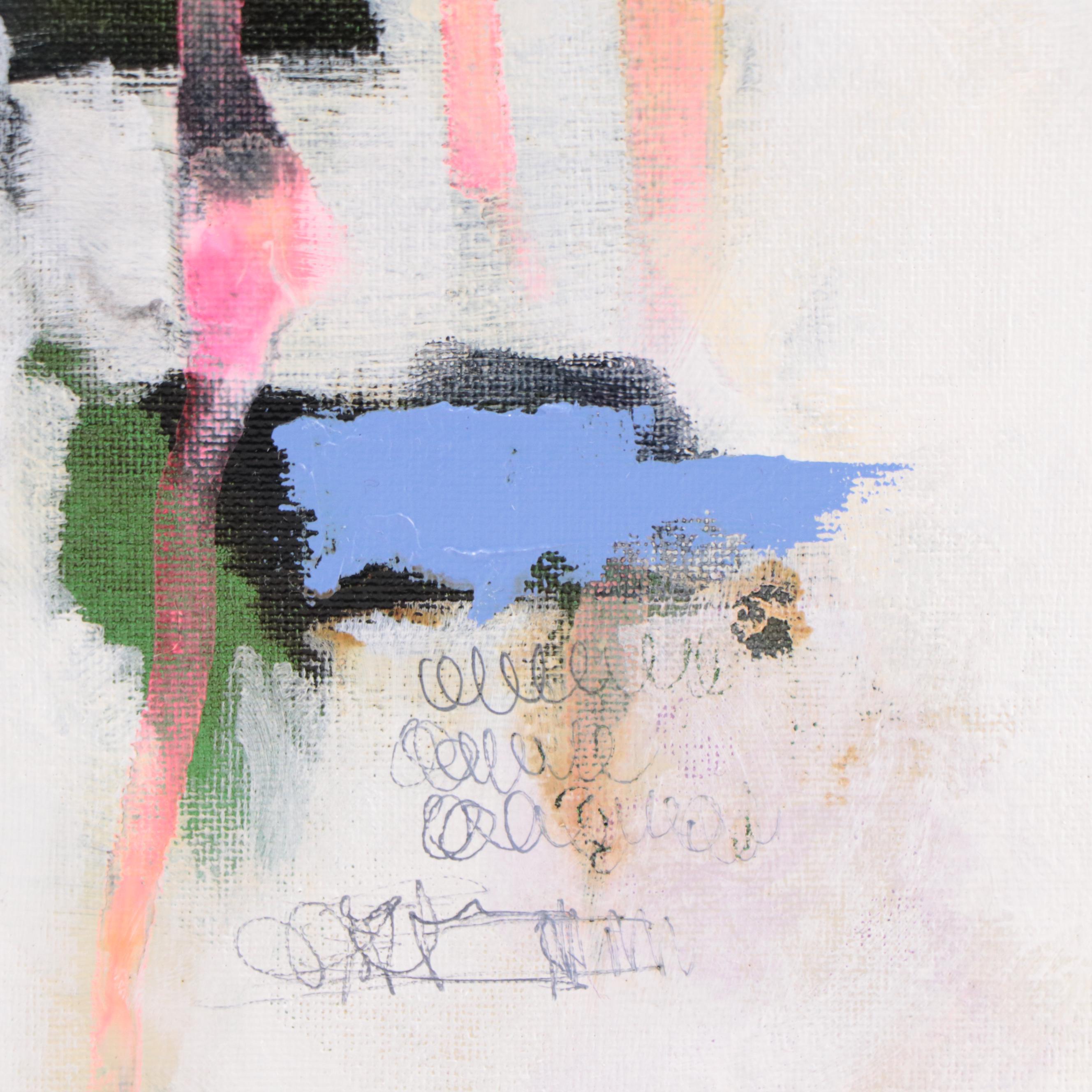 Milagros Pongo Abstract Mixed Media Painting, 21st Century