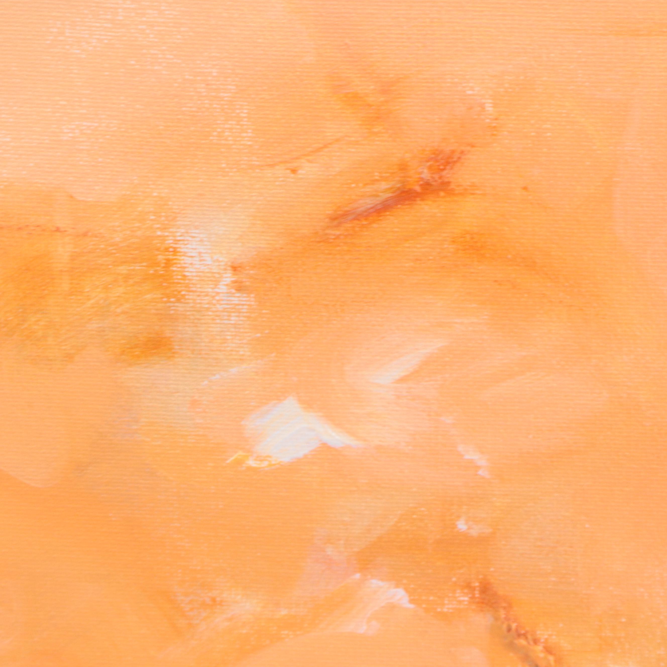 Milagros Pongo Landscape Mixed Media Painting "Red Sky," 21st Century