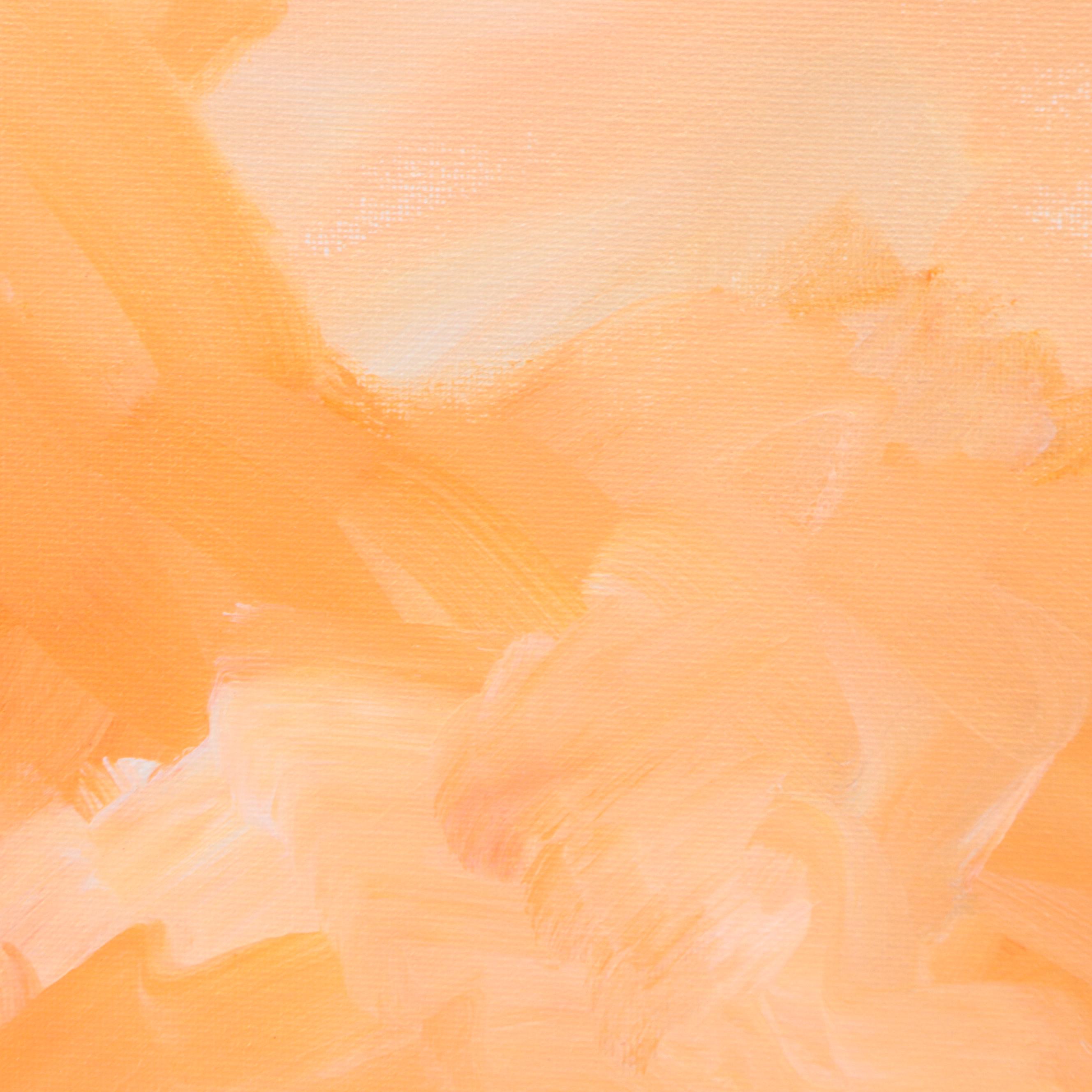 Milagros Pongo Landscape Mixed Media Painting "Red Sky," 21st Century