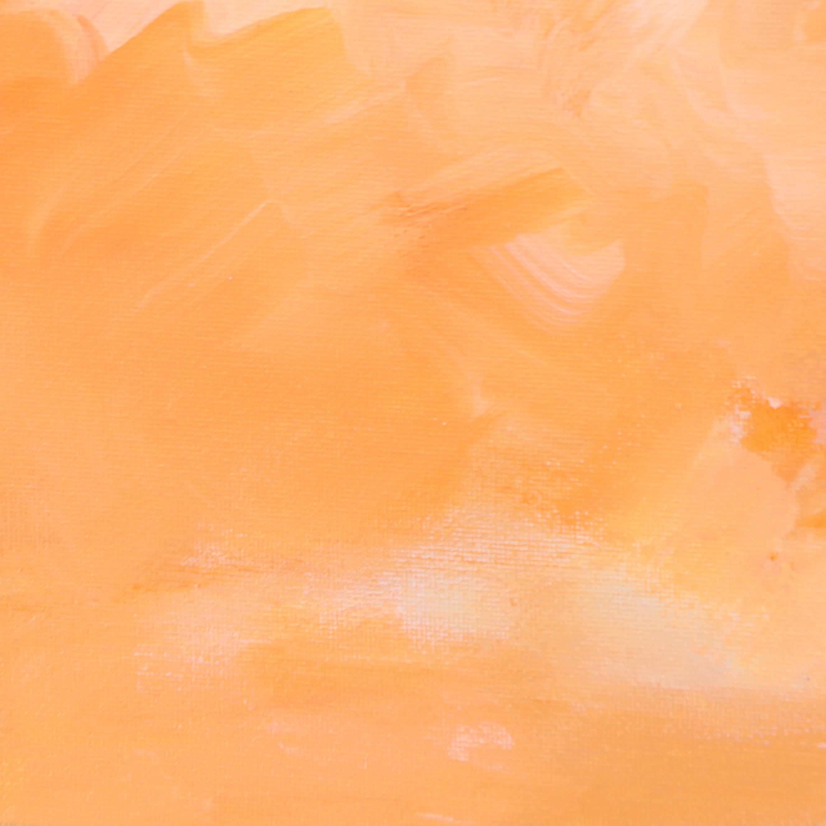 Milagros Pongo Landscape Mixed Media Painting "Red Sky," 21st Century