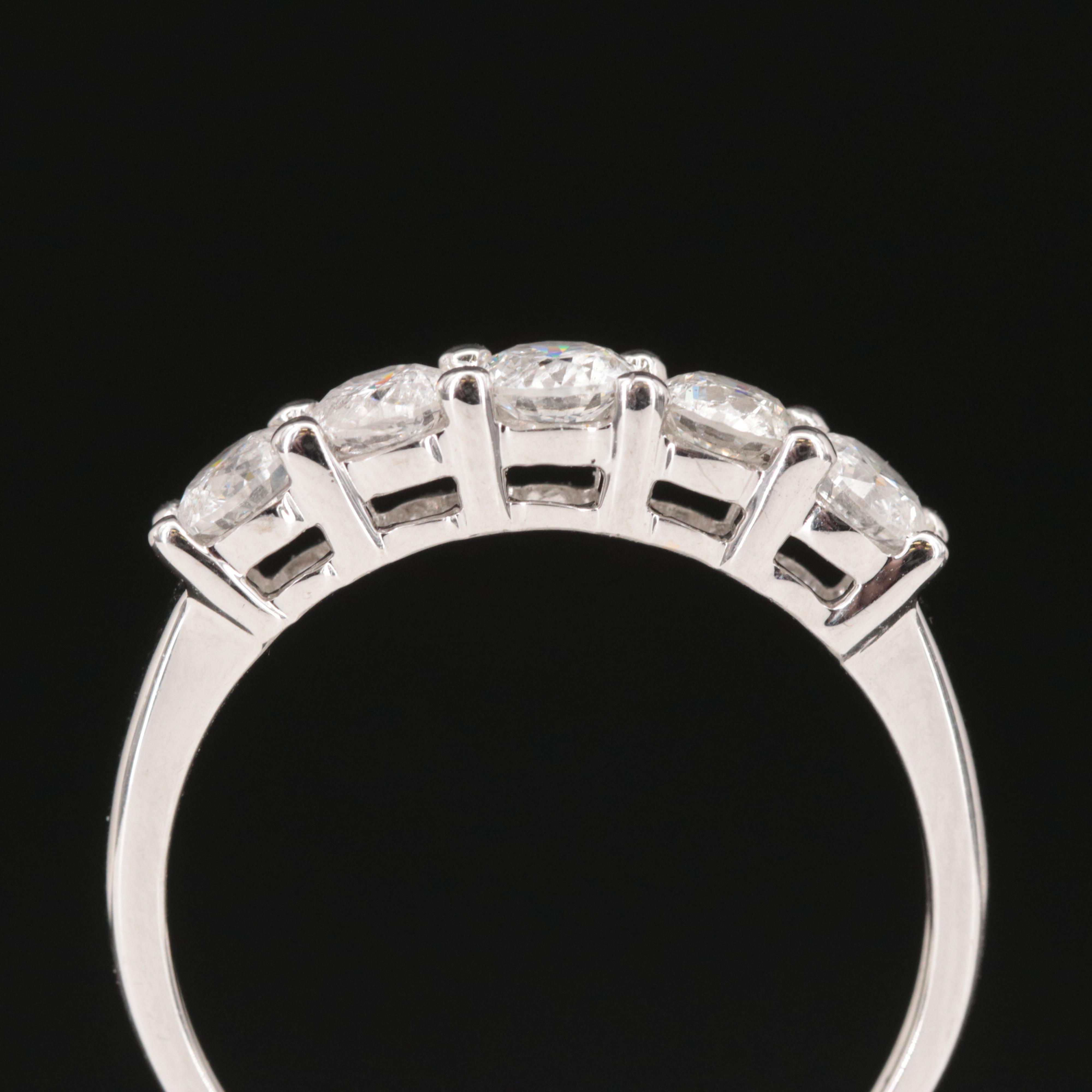 14K 0.95 CTW Diamond Five Stone Band