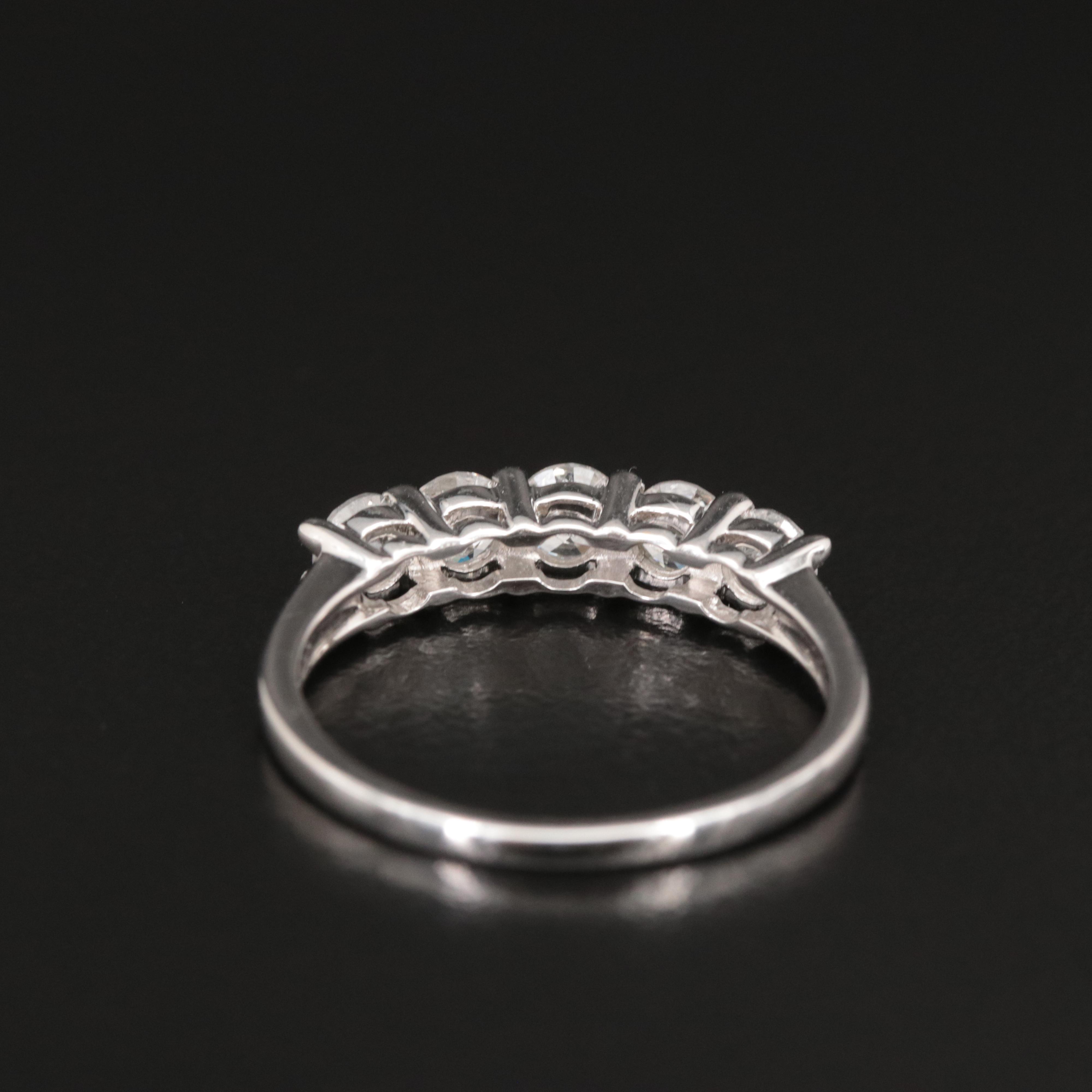 14K 0.95 CTW Diamond Five Stone Band