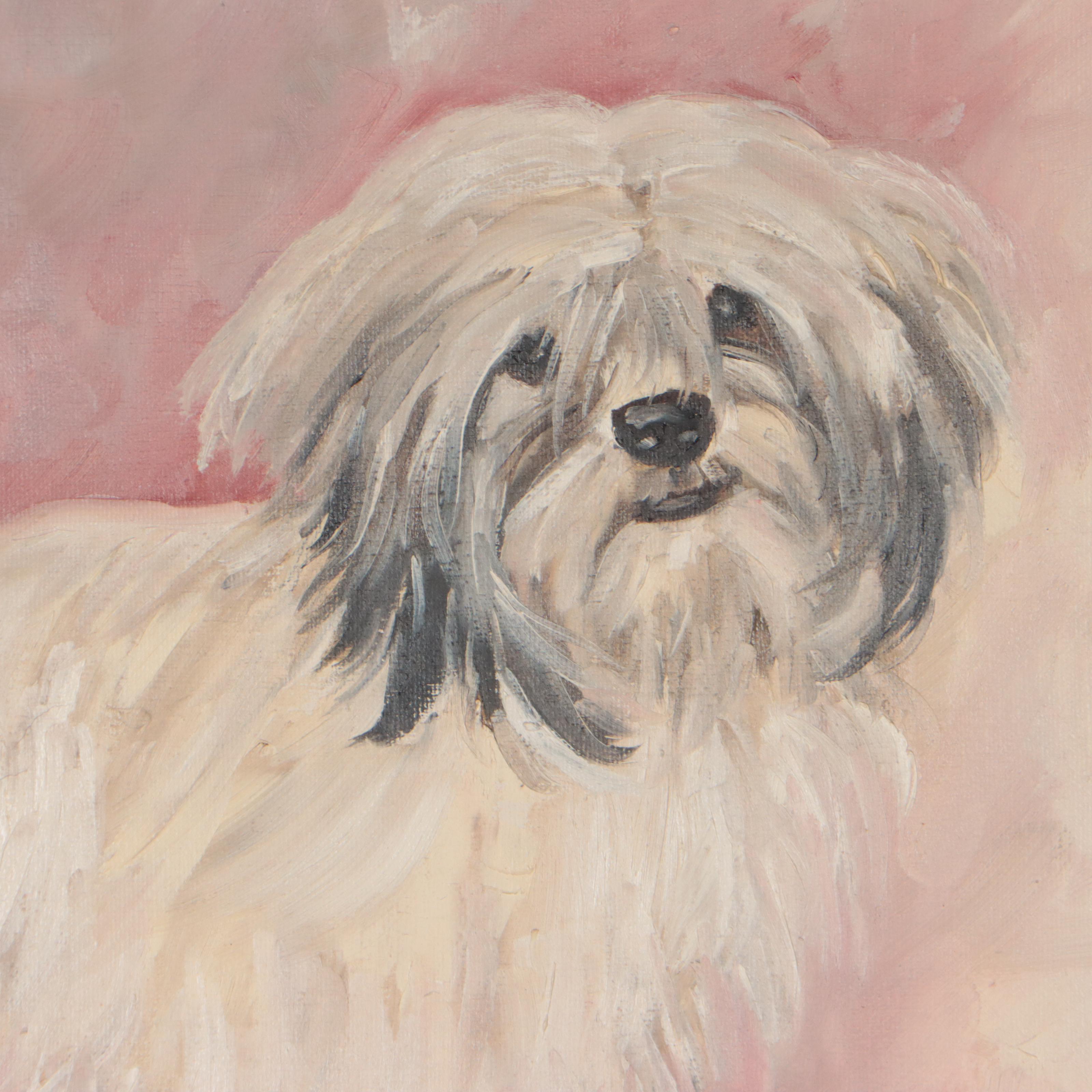 Oil Painting of Shih Tzu Dog Portrait