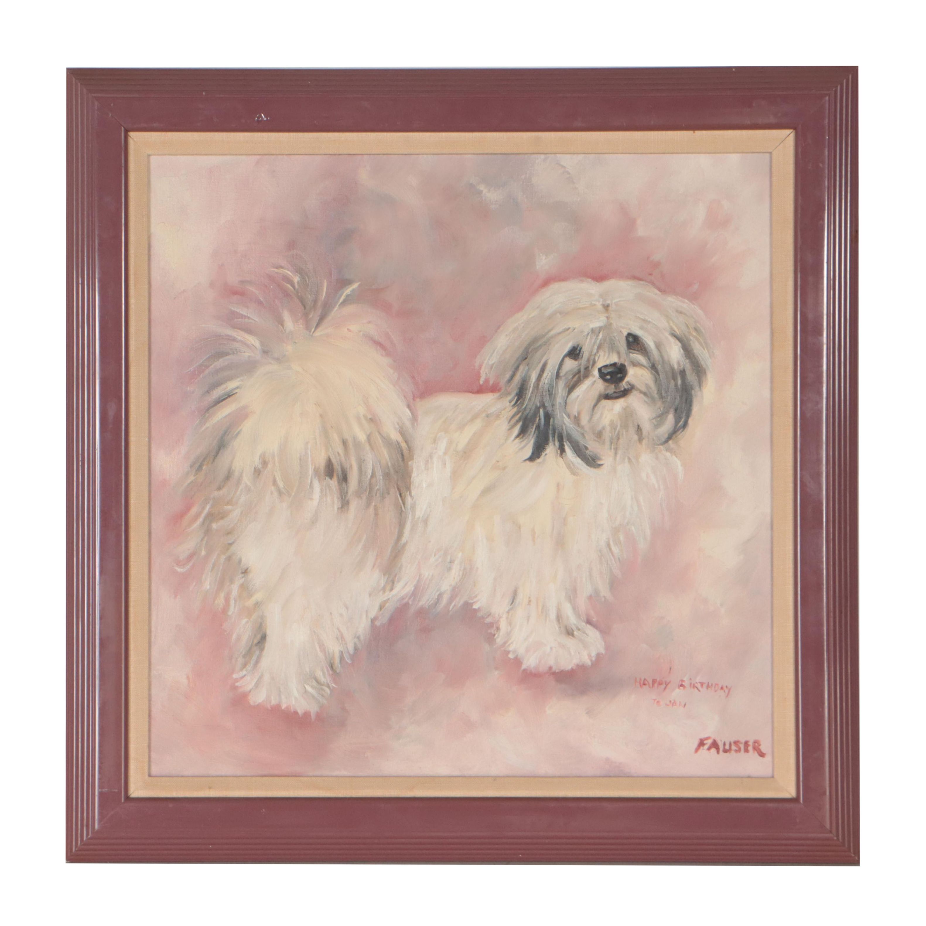 Oil Painting of Shih Tzu Dog Portrait