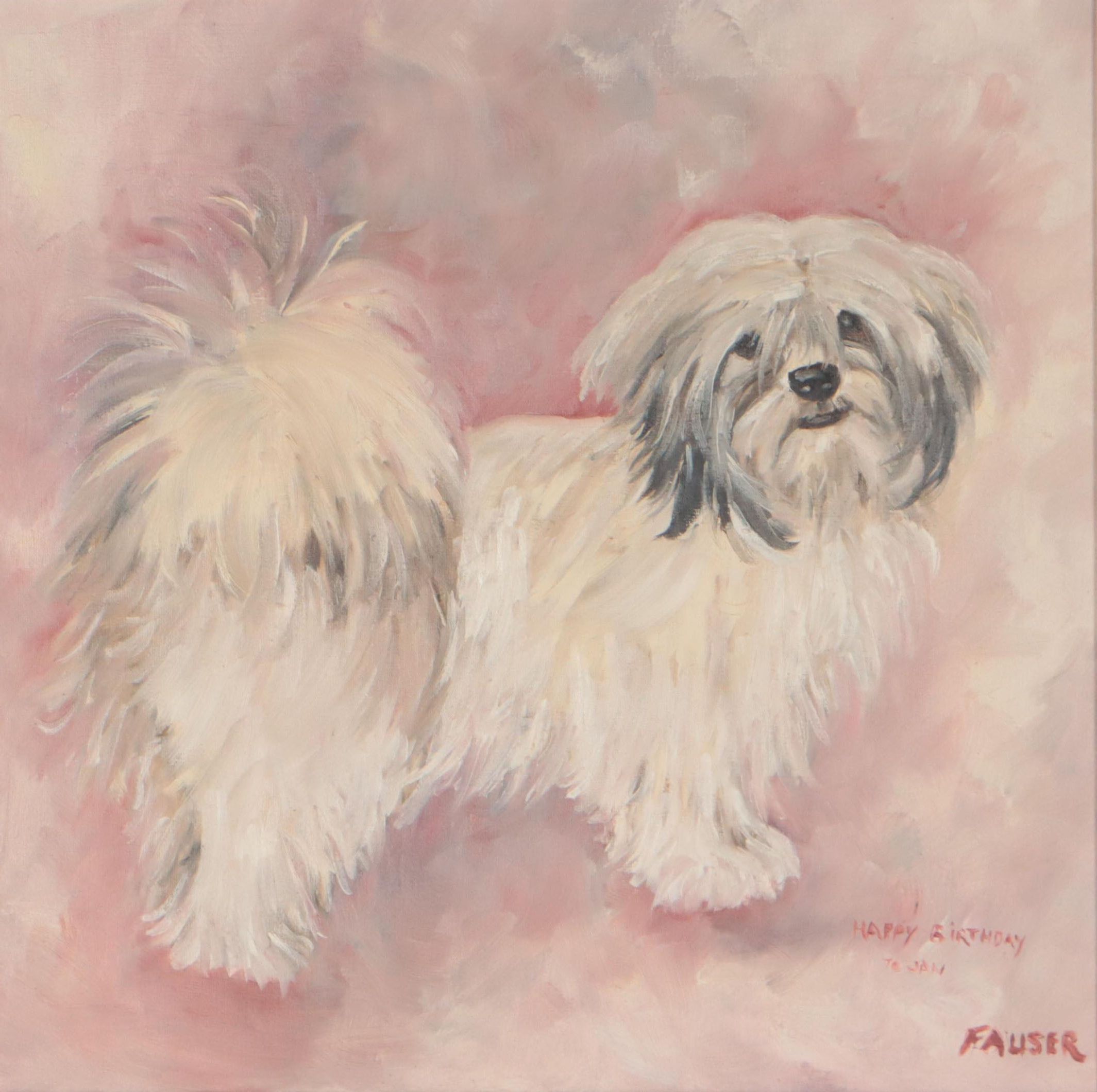 Oil Painting of Shih Tzu Dog Portrait