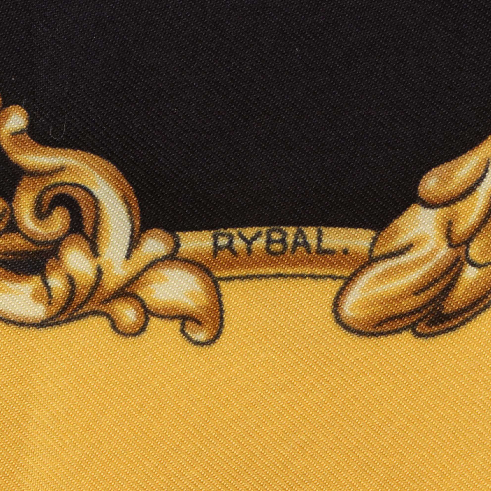 Hermès "Carrosses d'Or" Scarf 90 in Silk Twill