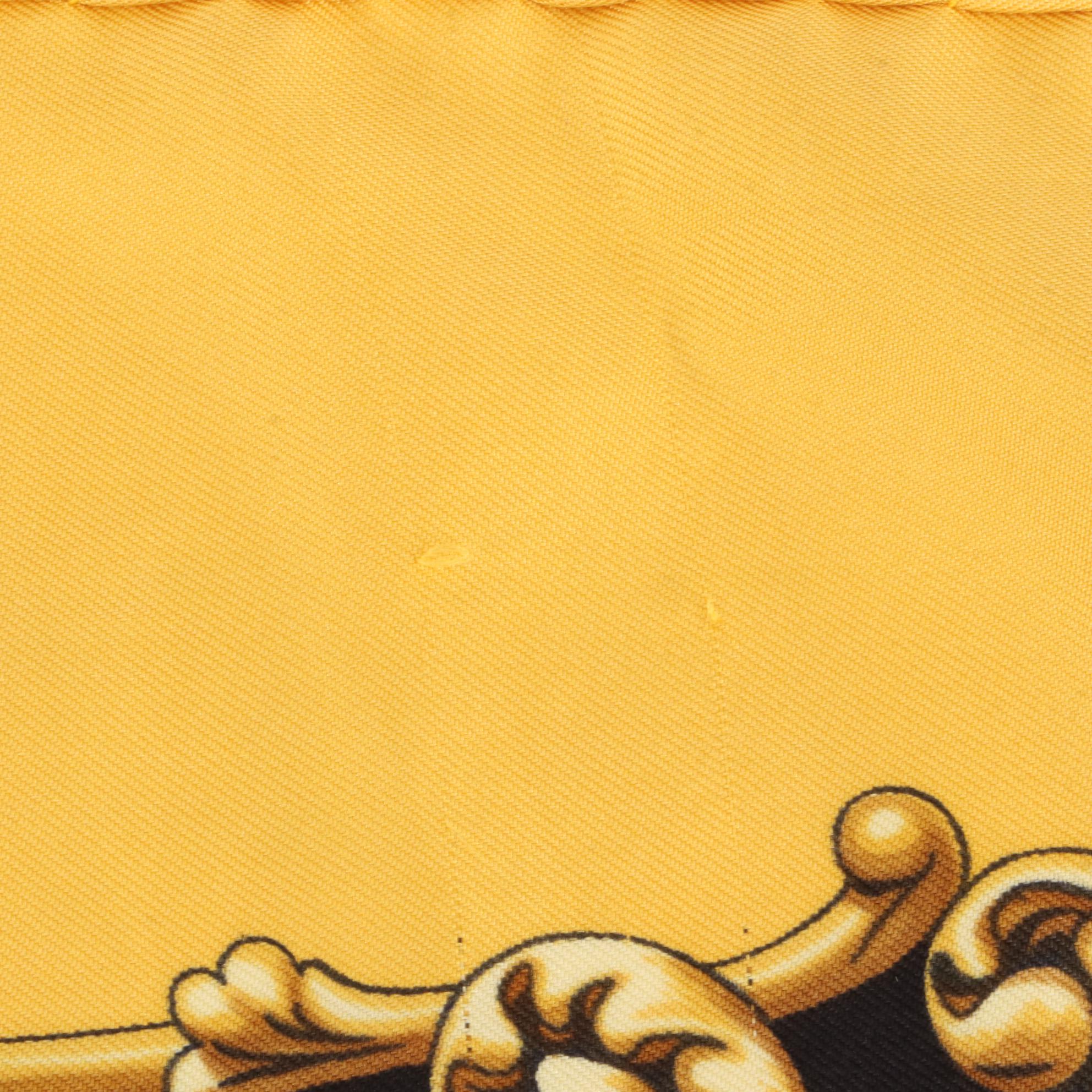 Hermès "Carrosses d'Or" Scarf 90 in Silk Twill