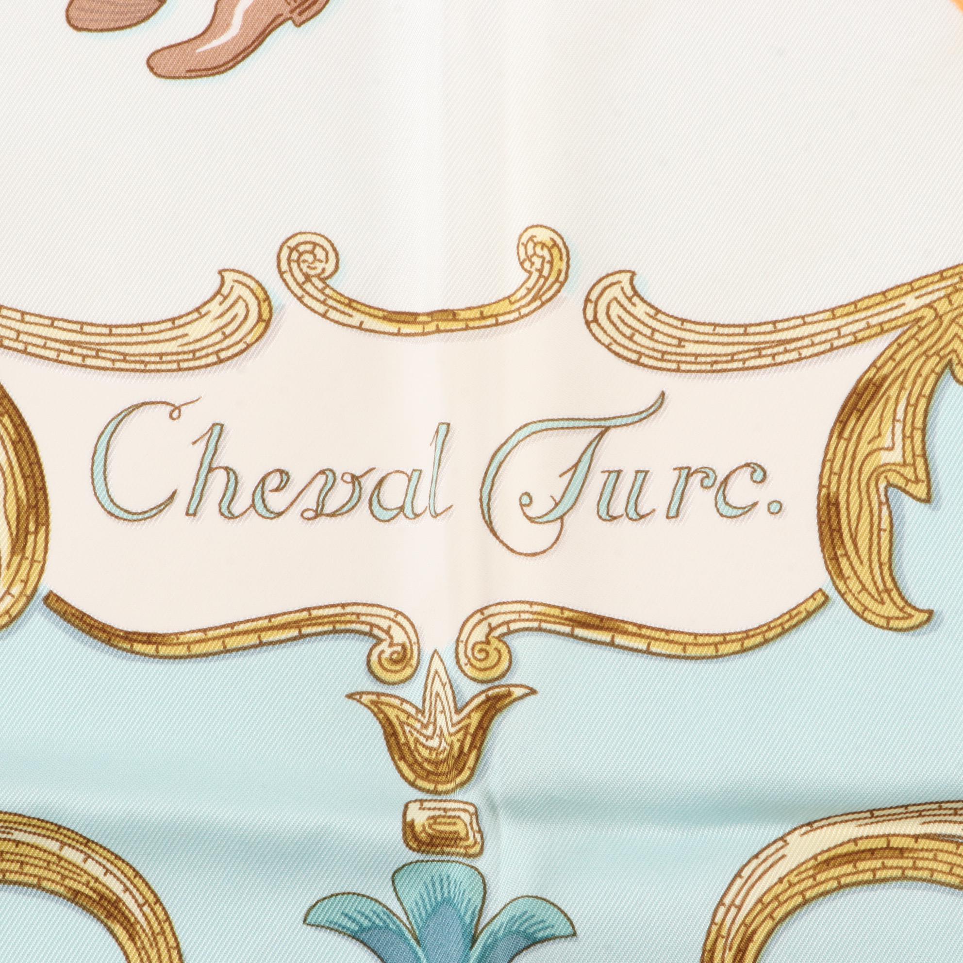 Hermès ''Cheval Turc'' Scarf 90 in Silk Twill