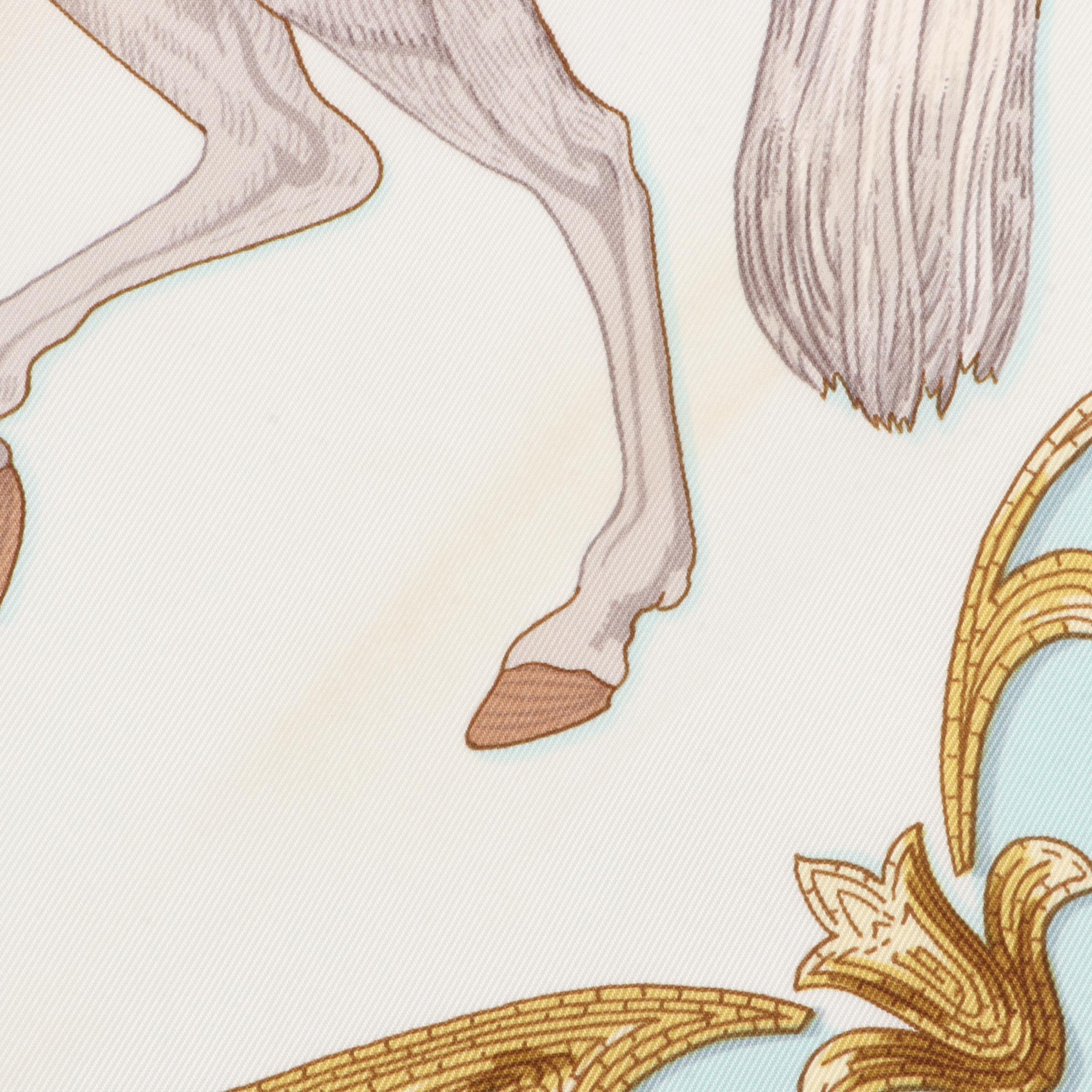 Hermès ''Cheval Turc'' Scarf 90 in Silk Twill