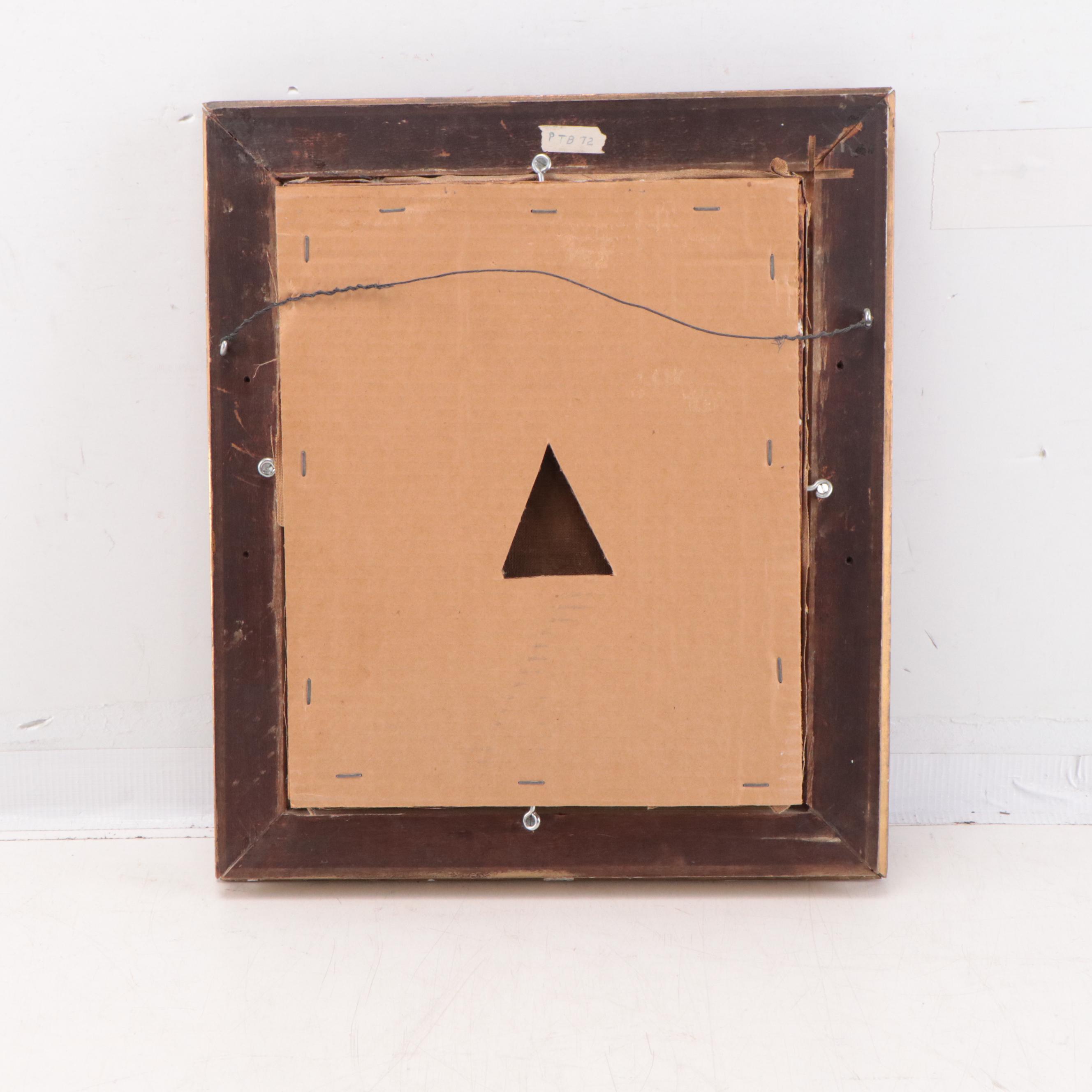 Oil Painting of Young Girl Wearing Bonnet