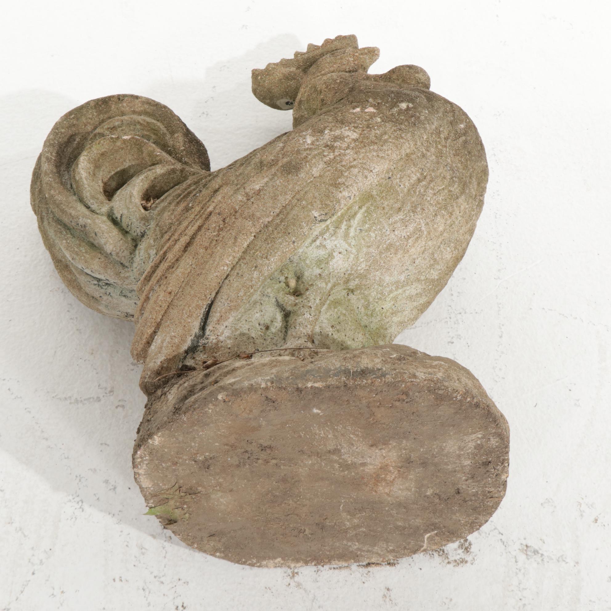 Cast Concrete Rooster Garden Statue