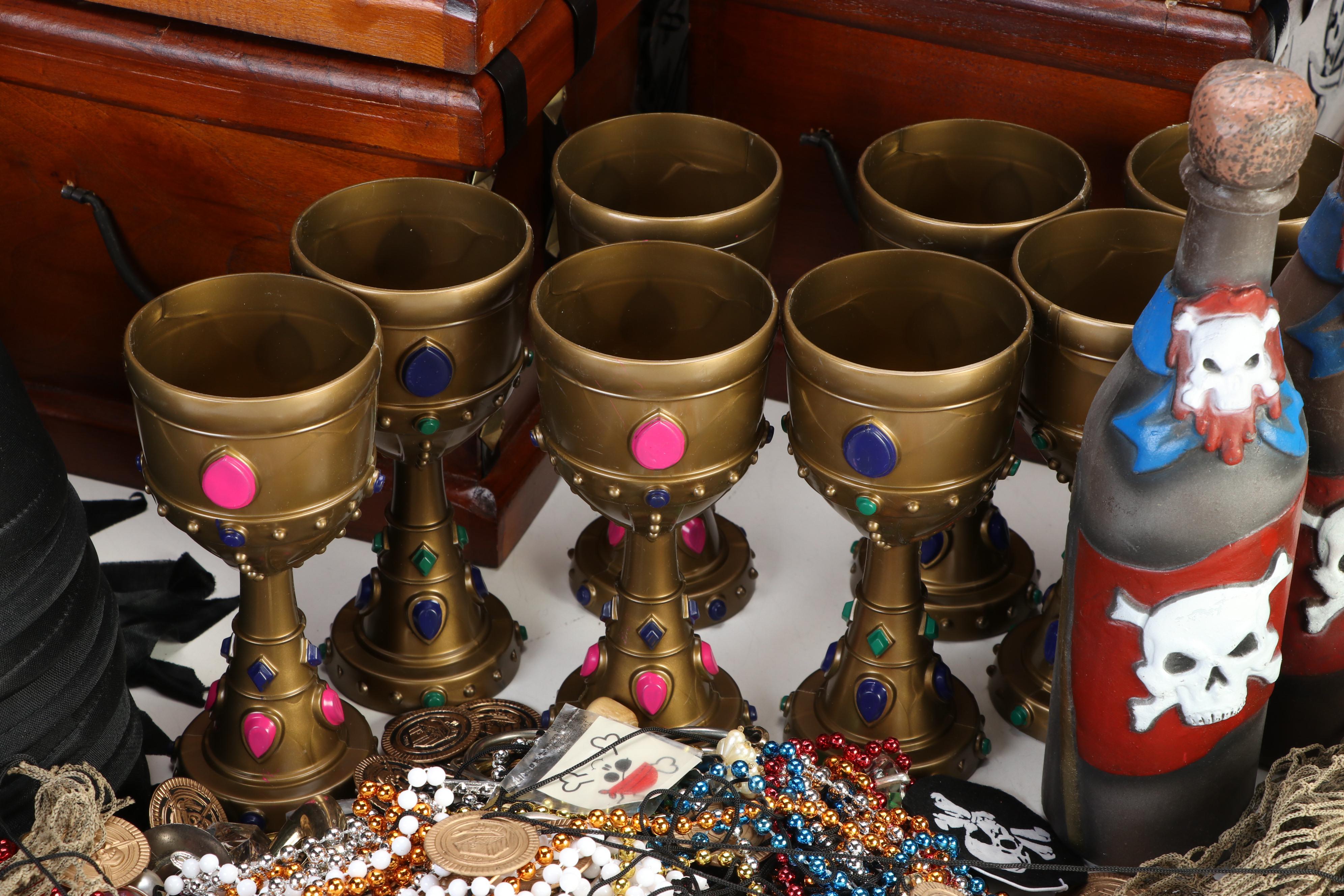 Wooden Pirate Treasure Boxes and Other Decorative Accessories