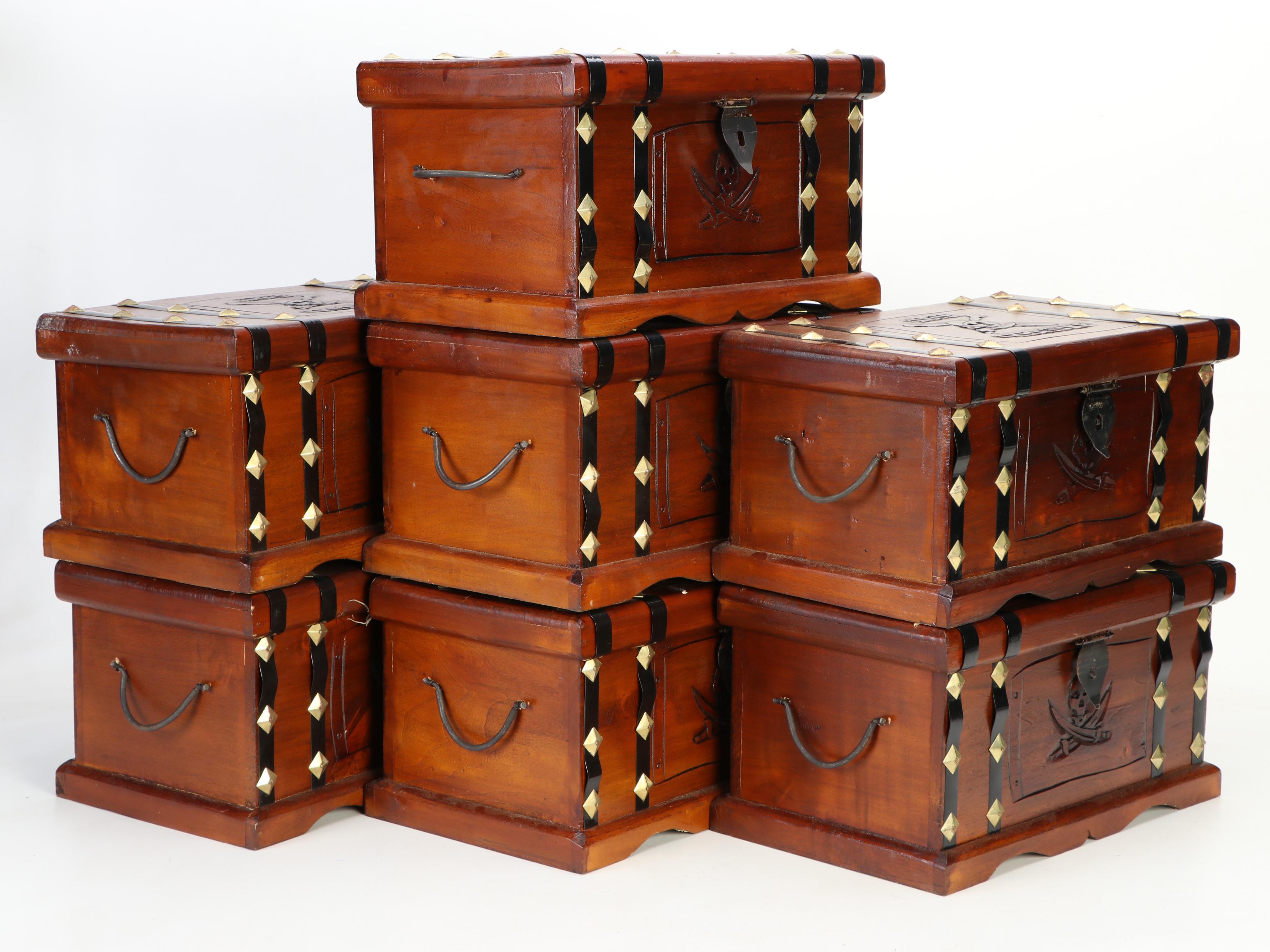 Wooden Pirate Treasure Boxes and Other Decorative Accessories