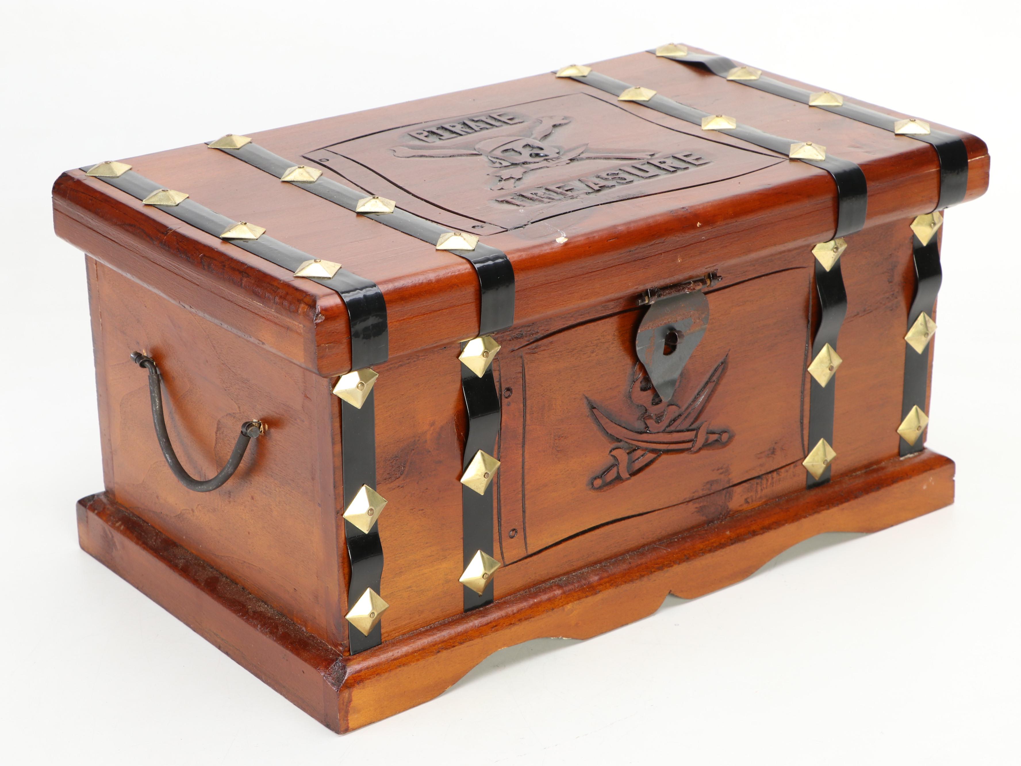 Wooden Pirate Treasure Boxes and Other Decorative Accessories