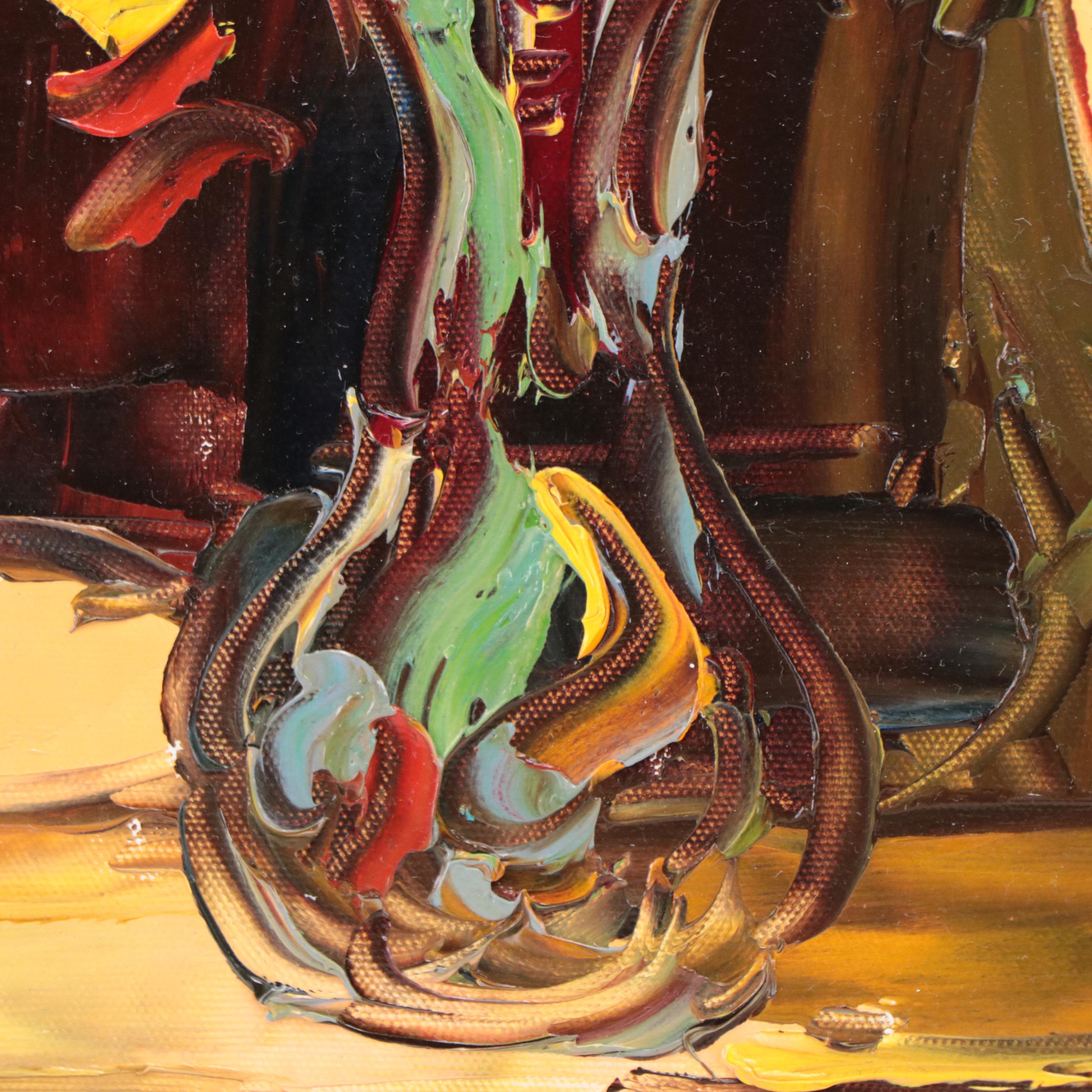 Oil Painting of Figures In Speakeasy