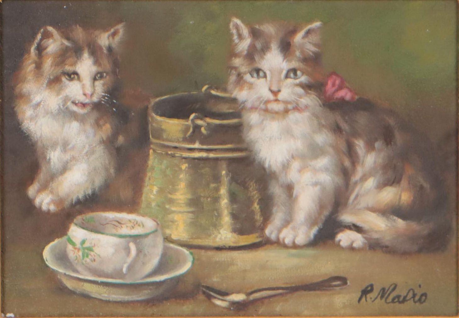 Oil Painting of Two Kittens