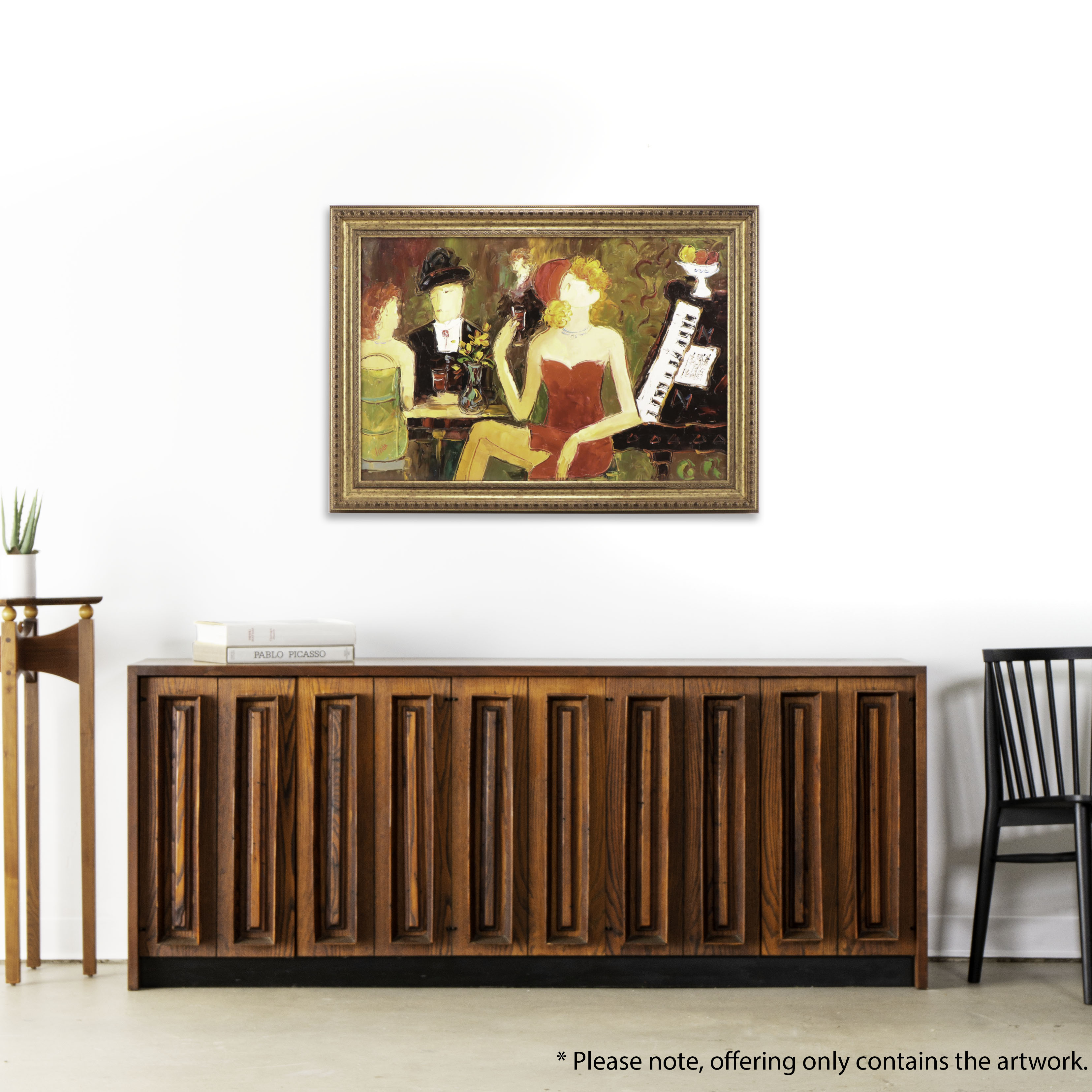 Oil Painting of Figures In Speakeasy