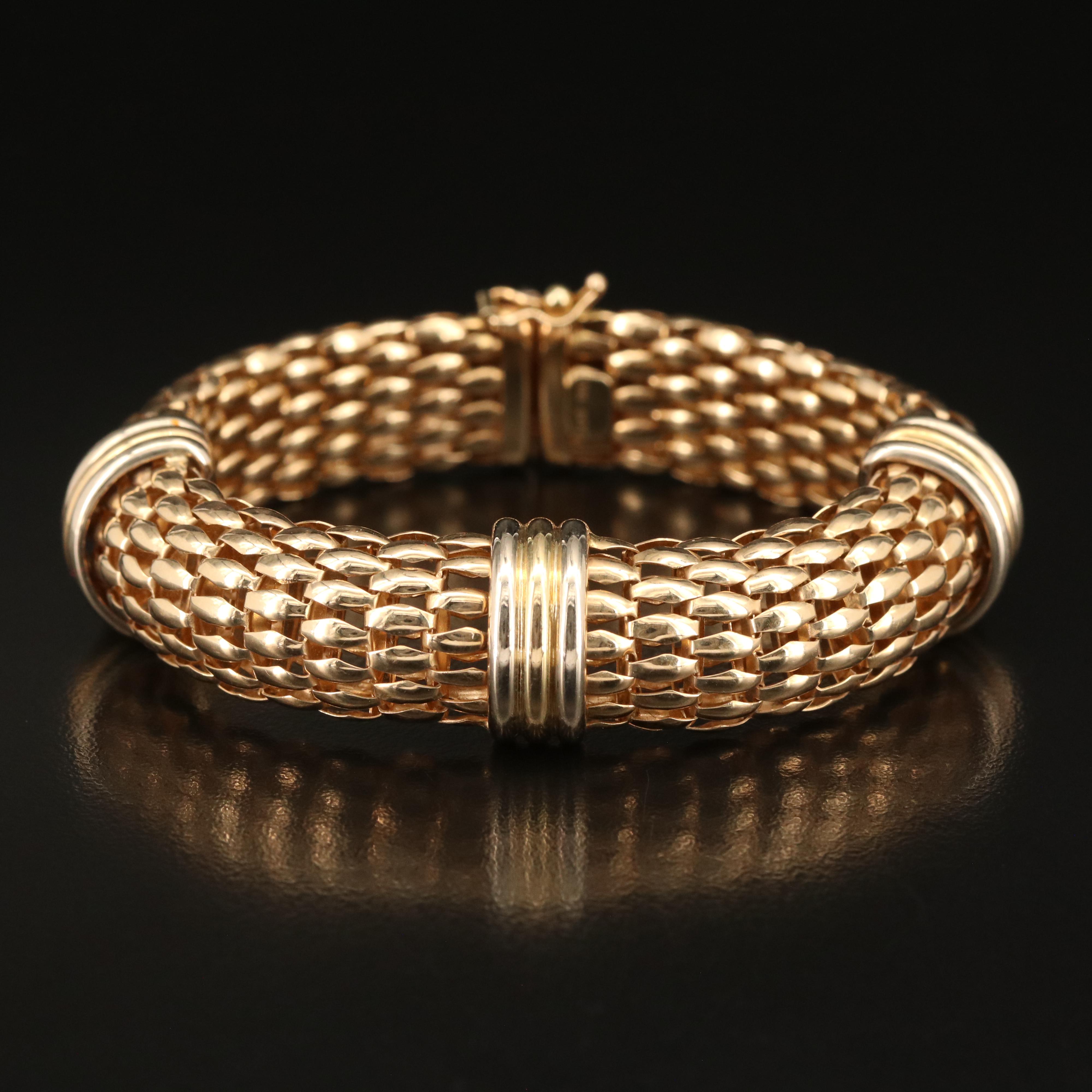 Italian 14K Fancy Link Bracelet