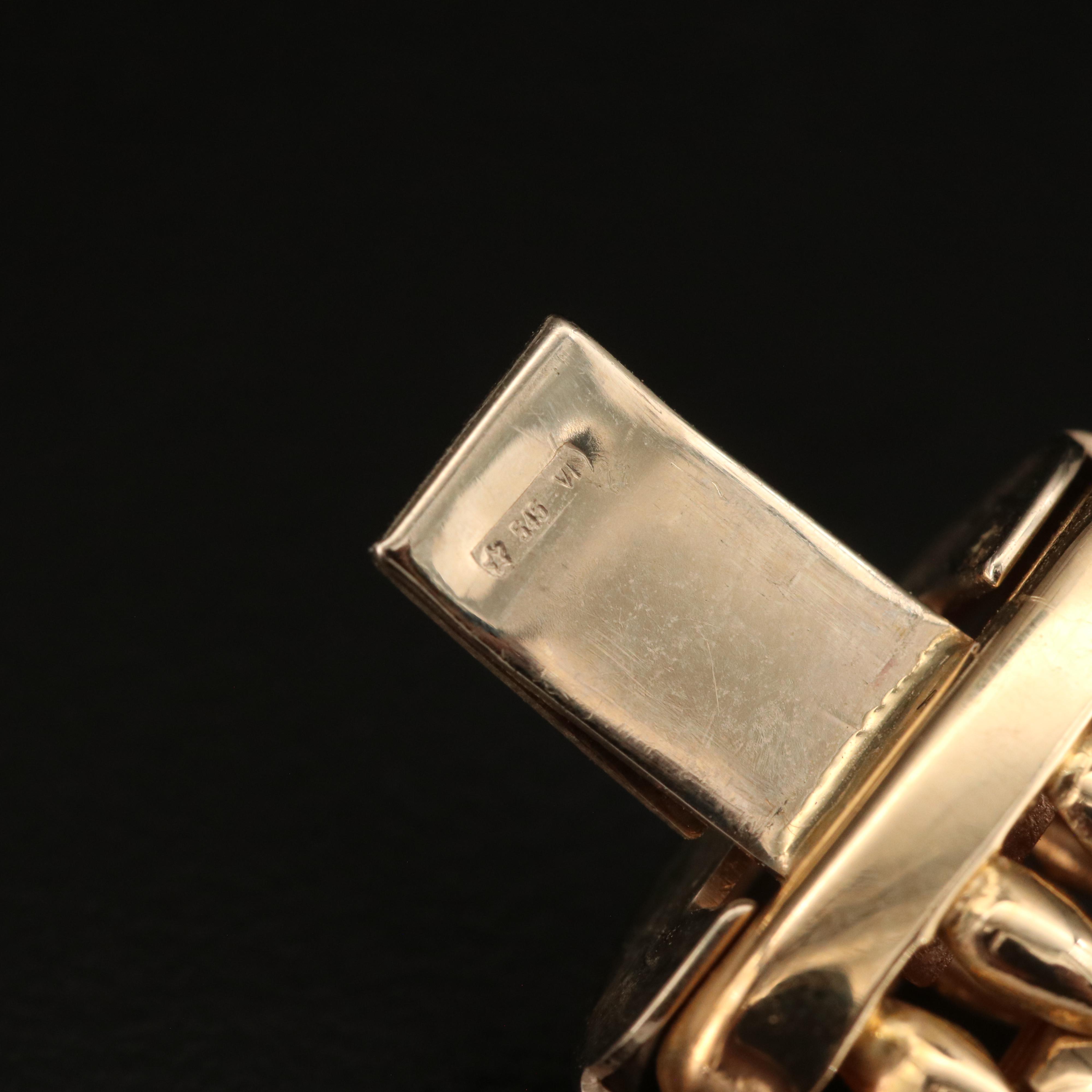 Italian 14K Fancy Link Bracelet