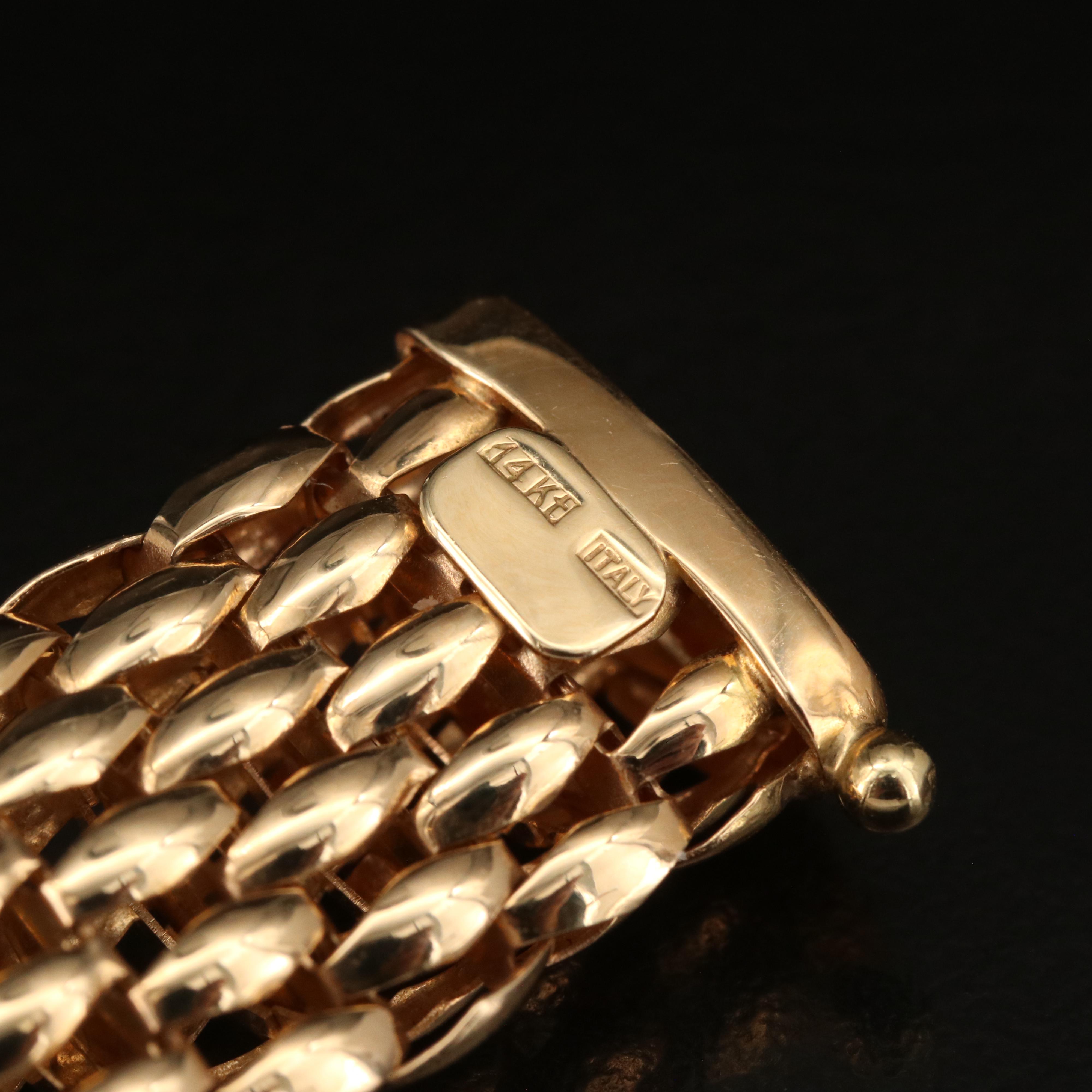 Italian 14K Fancy Link Bracelet