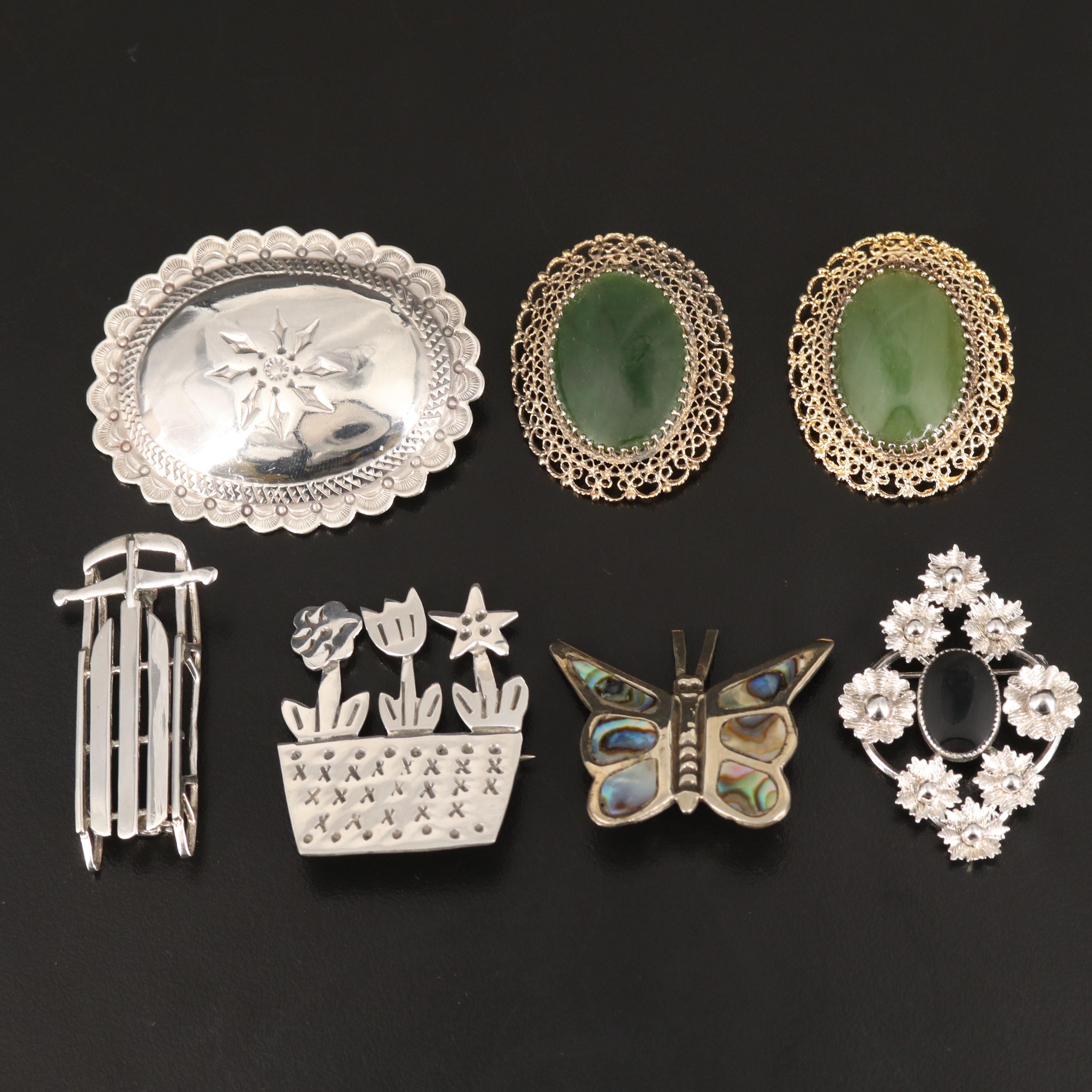 1950s Karen Lynne by Charles Rothman Featured in Vintage Sterling Brooches