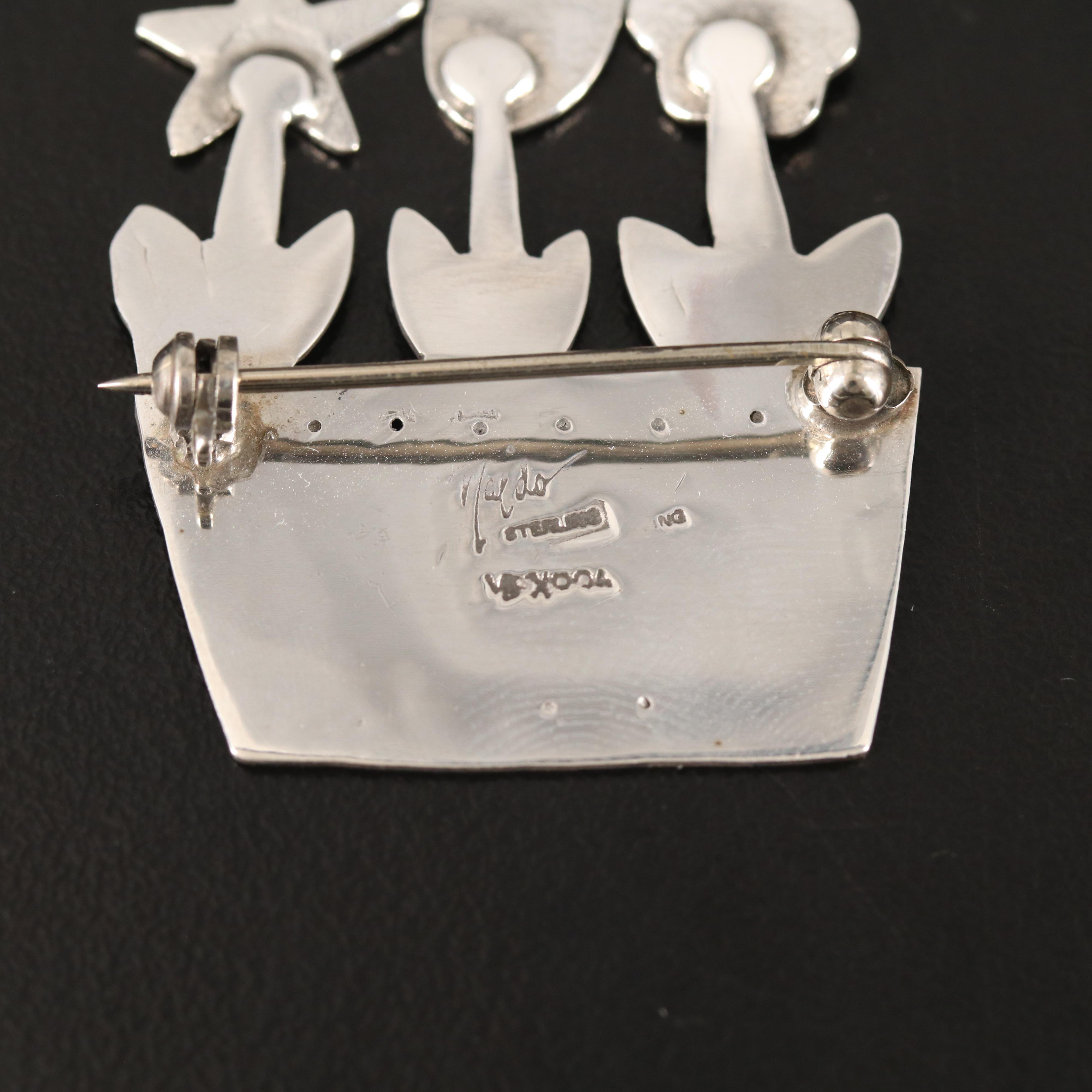 1950s Karen Lynne by Charles Rothman Featured in Vintage Sterling Brooches