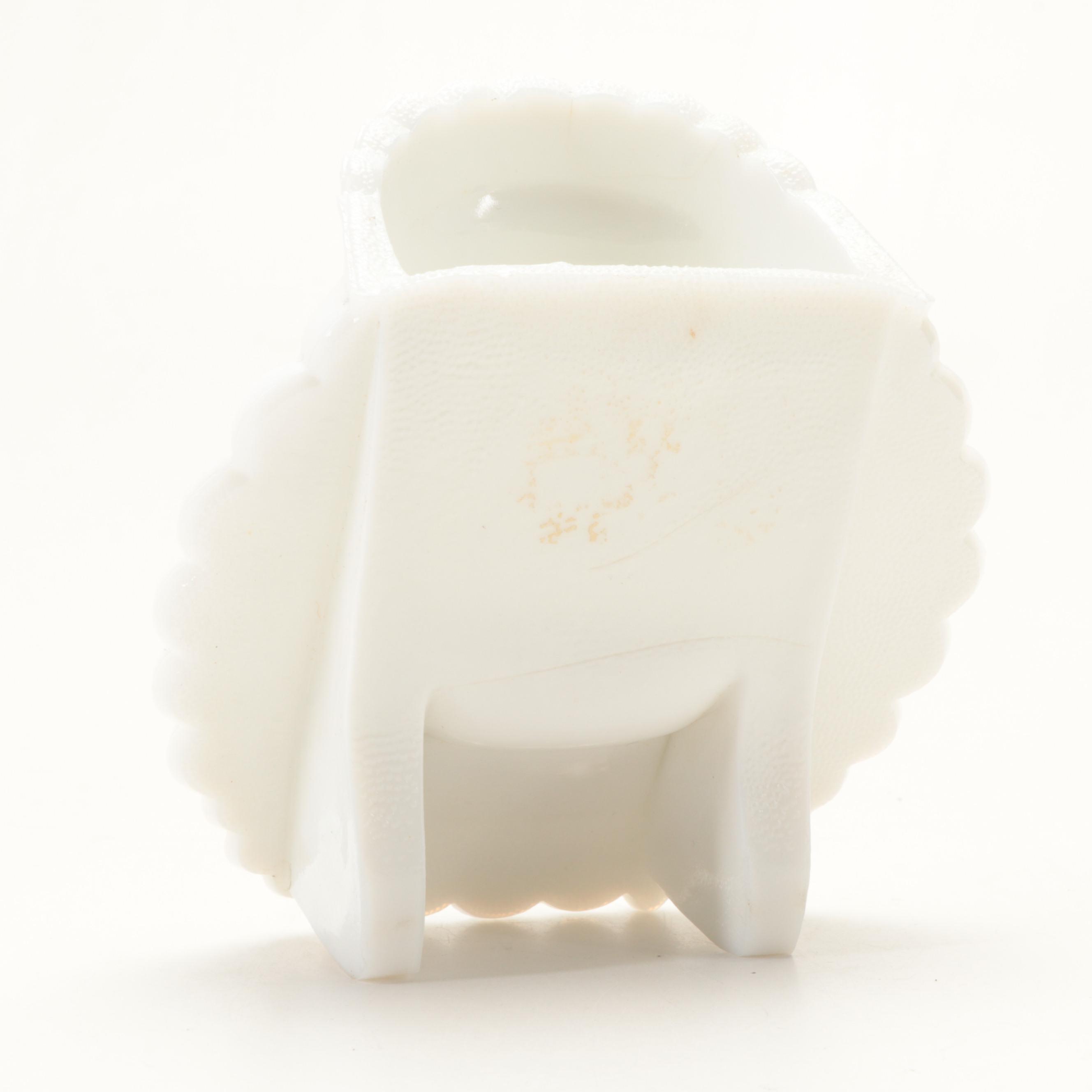 St. Clair and Other Carnival and Slag Glass Toothpick Holders and Wall Pocket