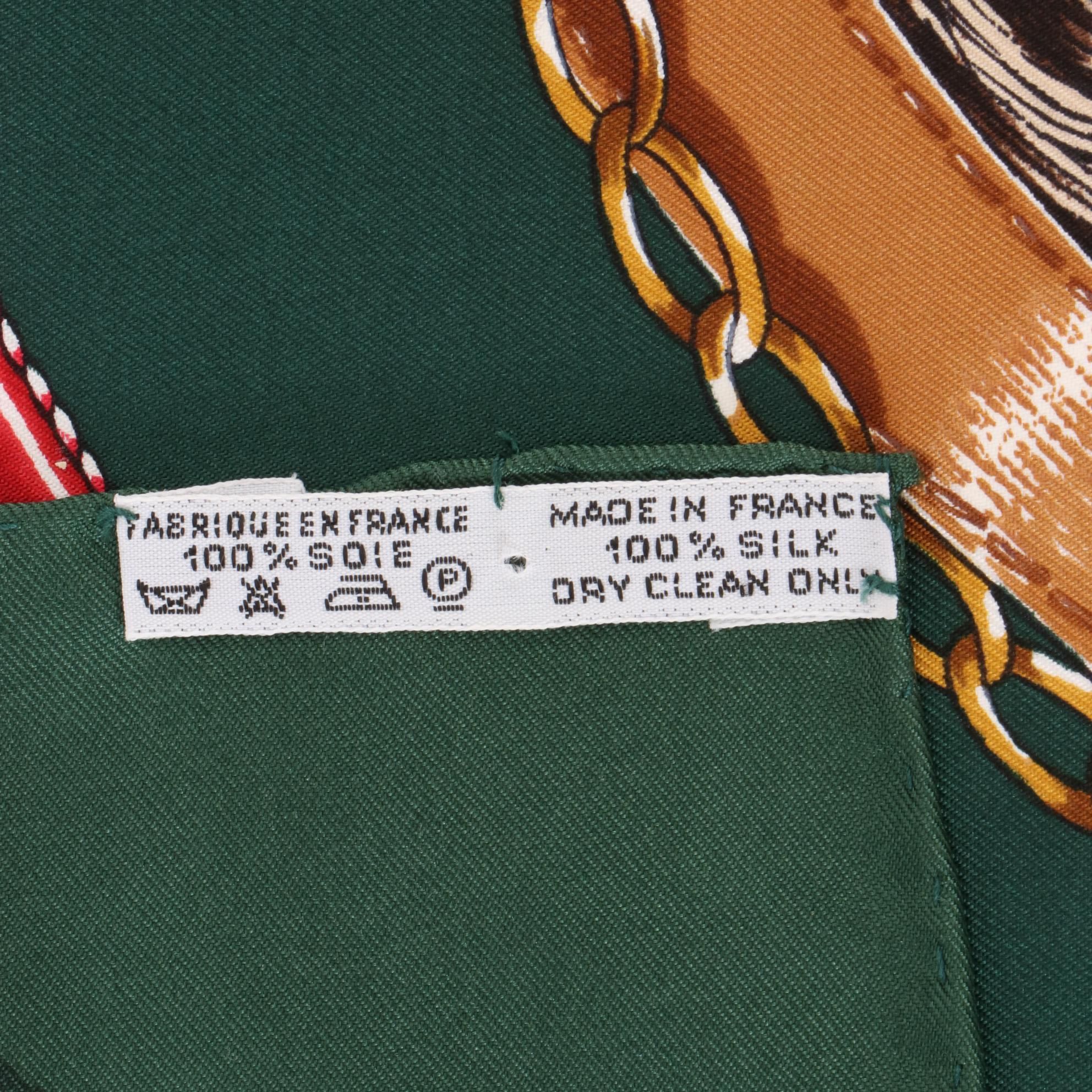 Hermès "Cheveaux de Trait" Silk Twill Scarf 90