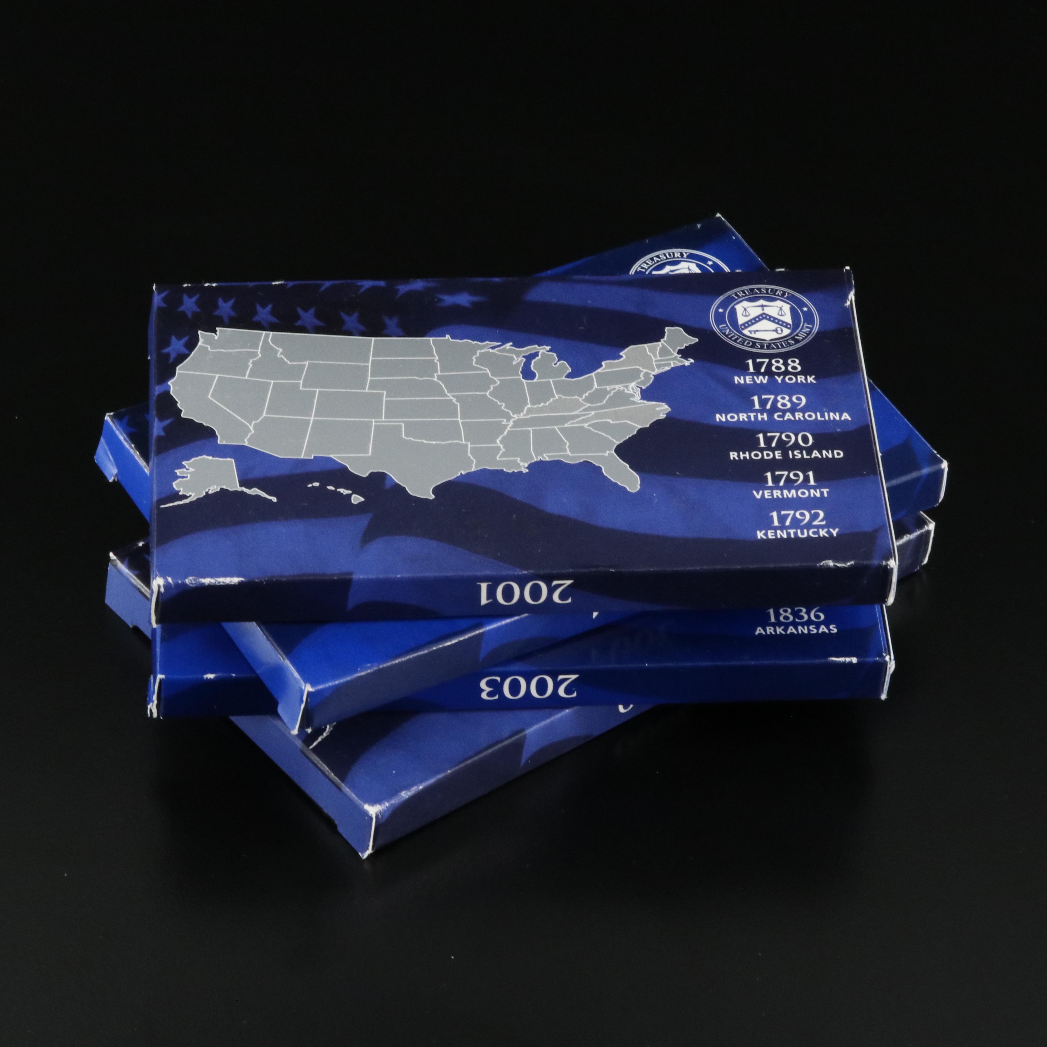 Group of Four State Quarters Proof Sets
