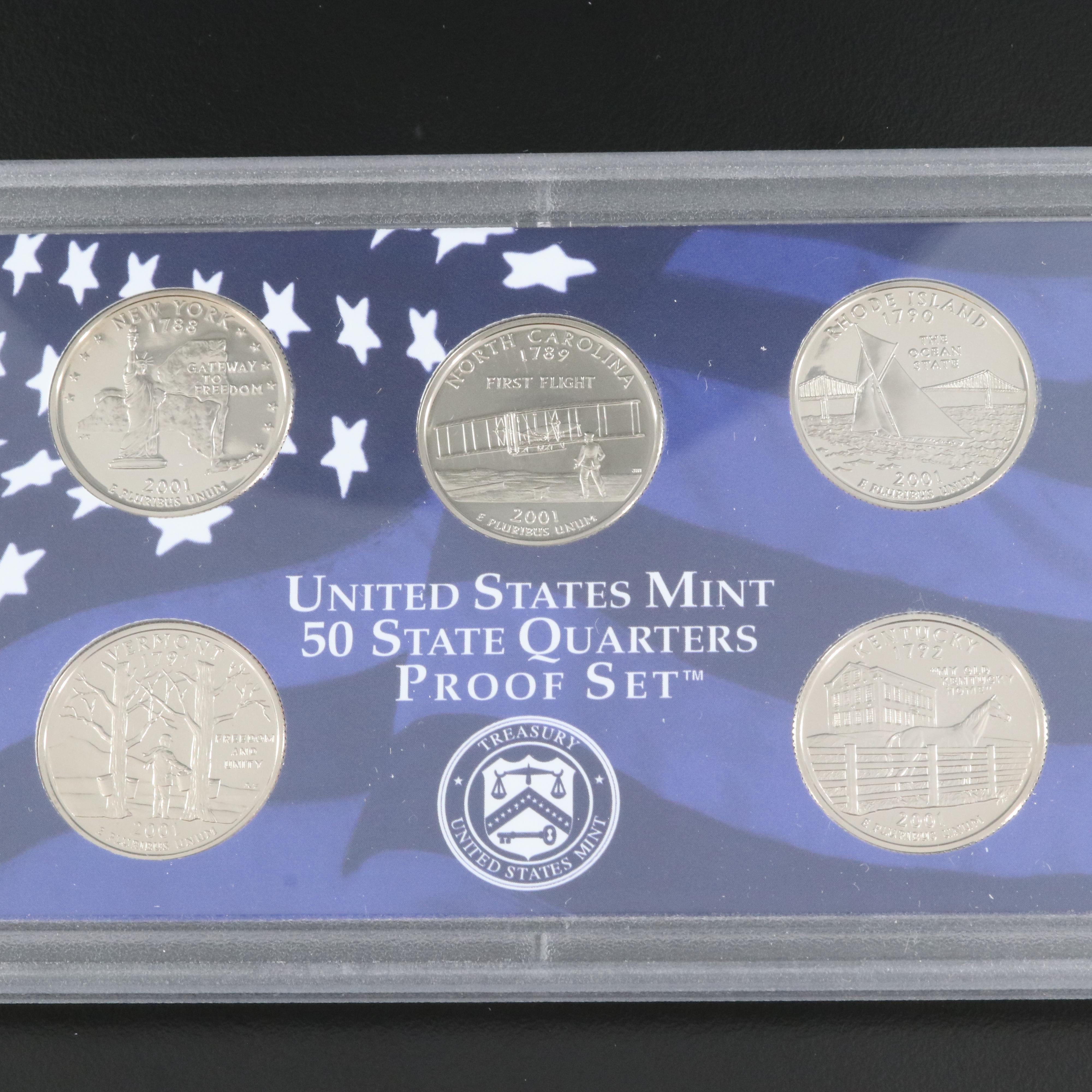 Group of Four State Quarters Proof Sets