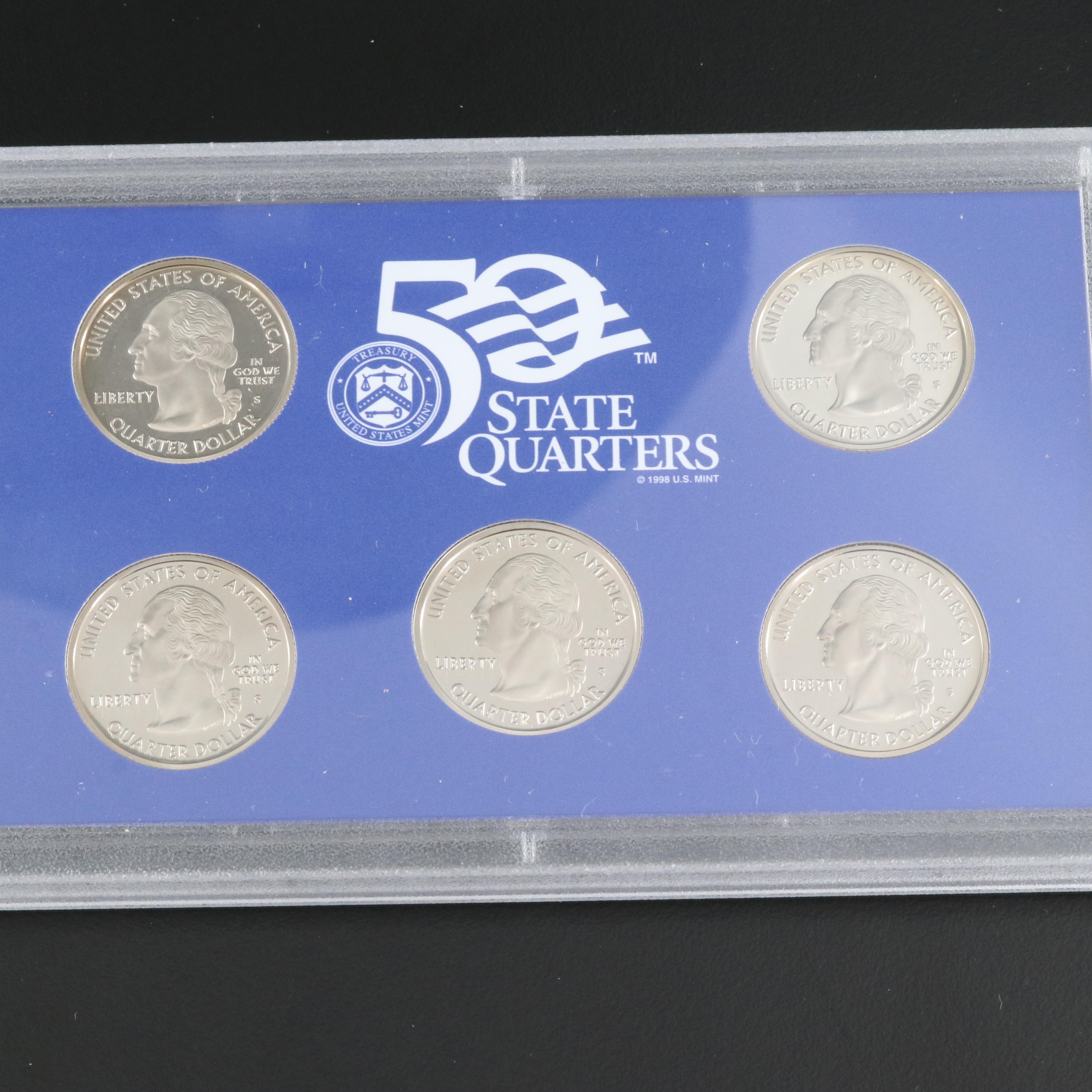 Group of Four State Quarters Proof Sets