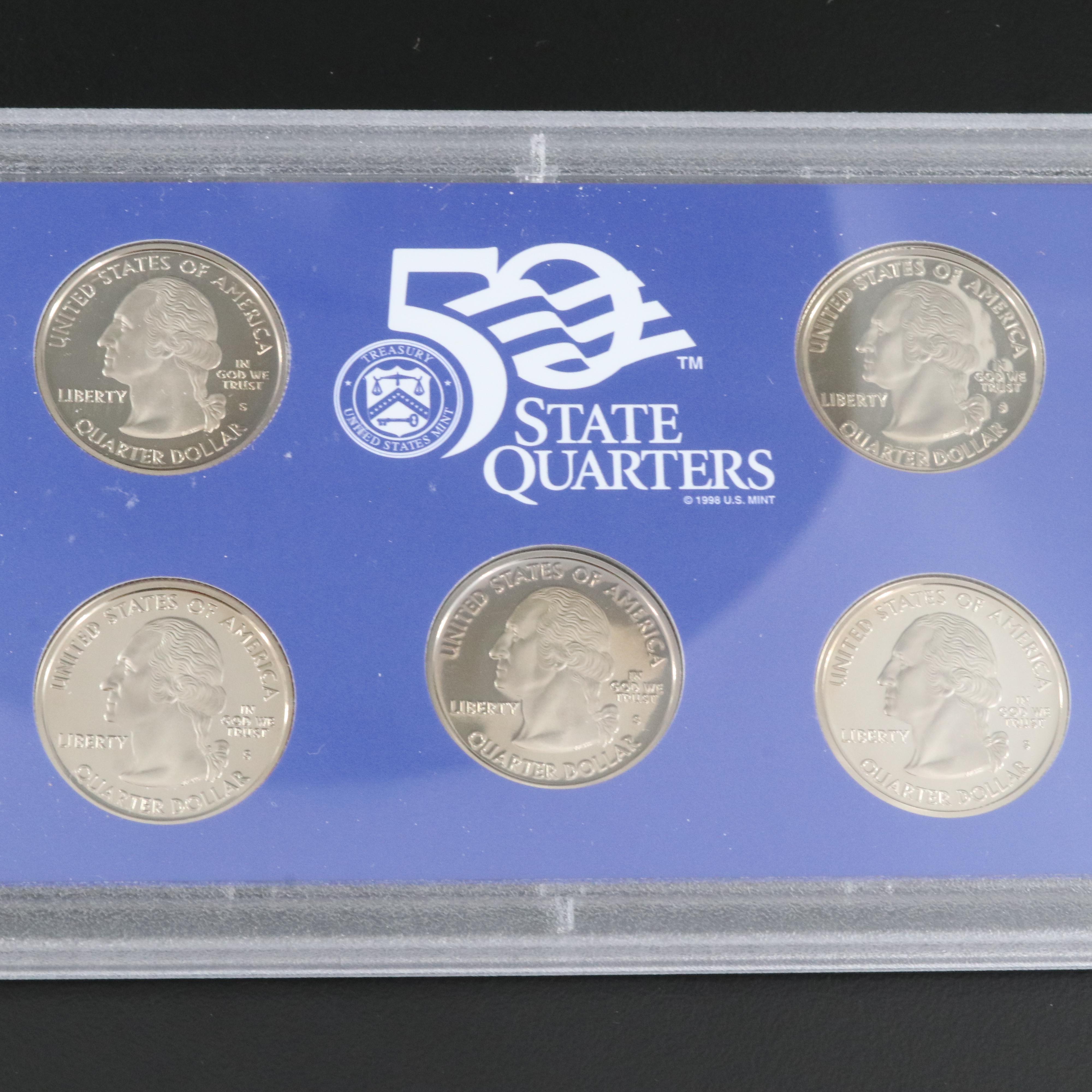 Group of Four State Quarters Proof Sets