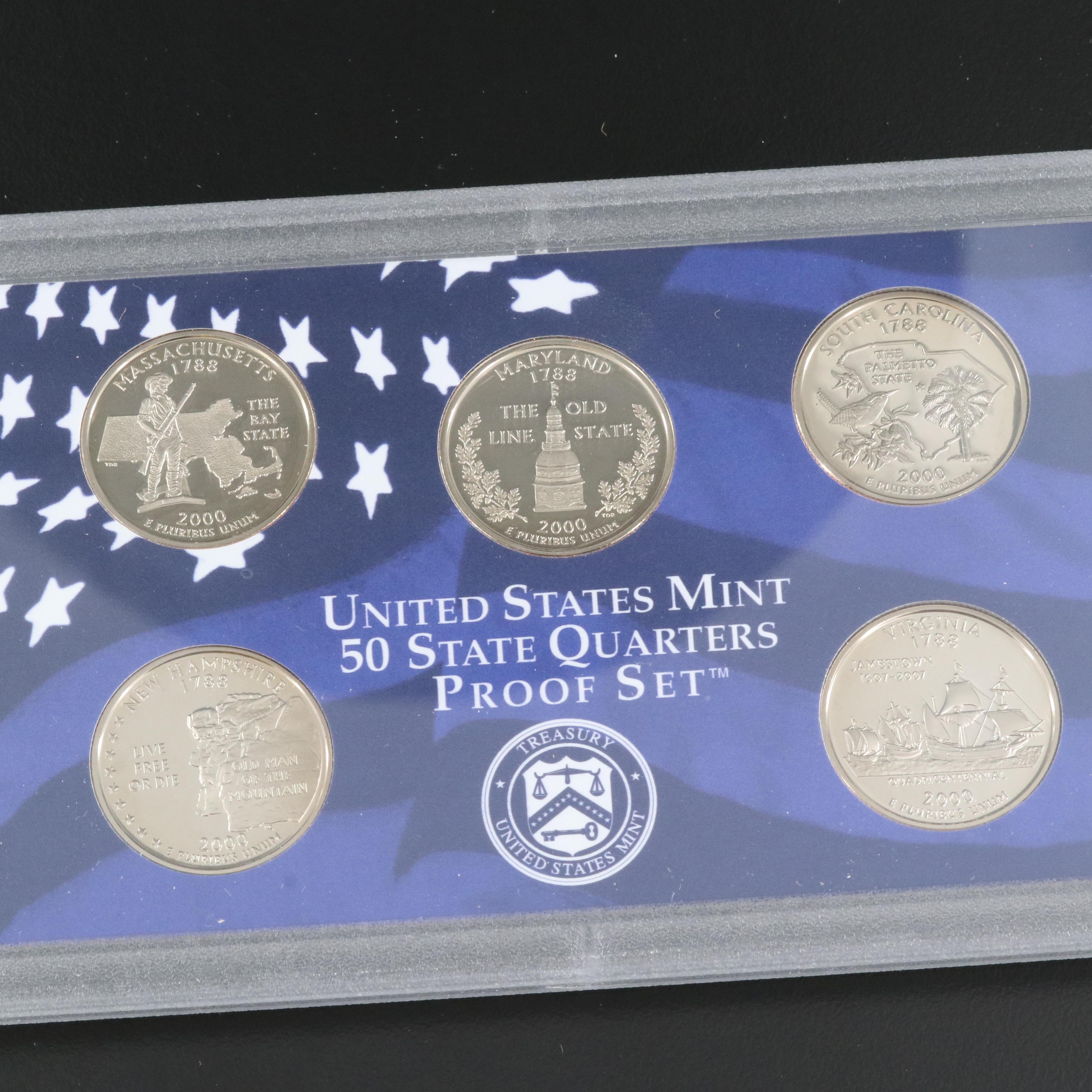 Group of Four State Quarters Proof Sets