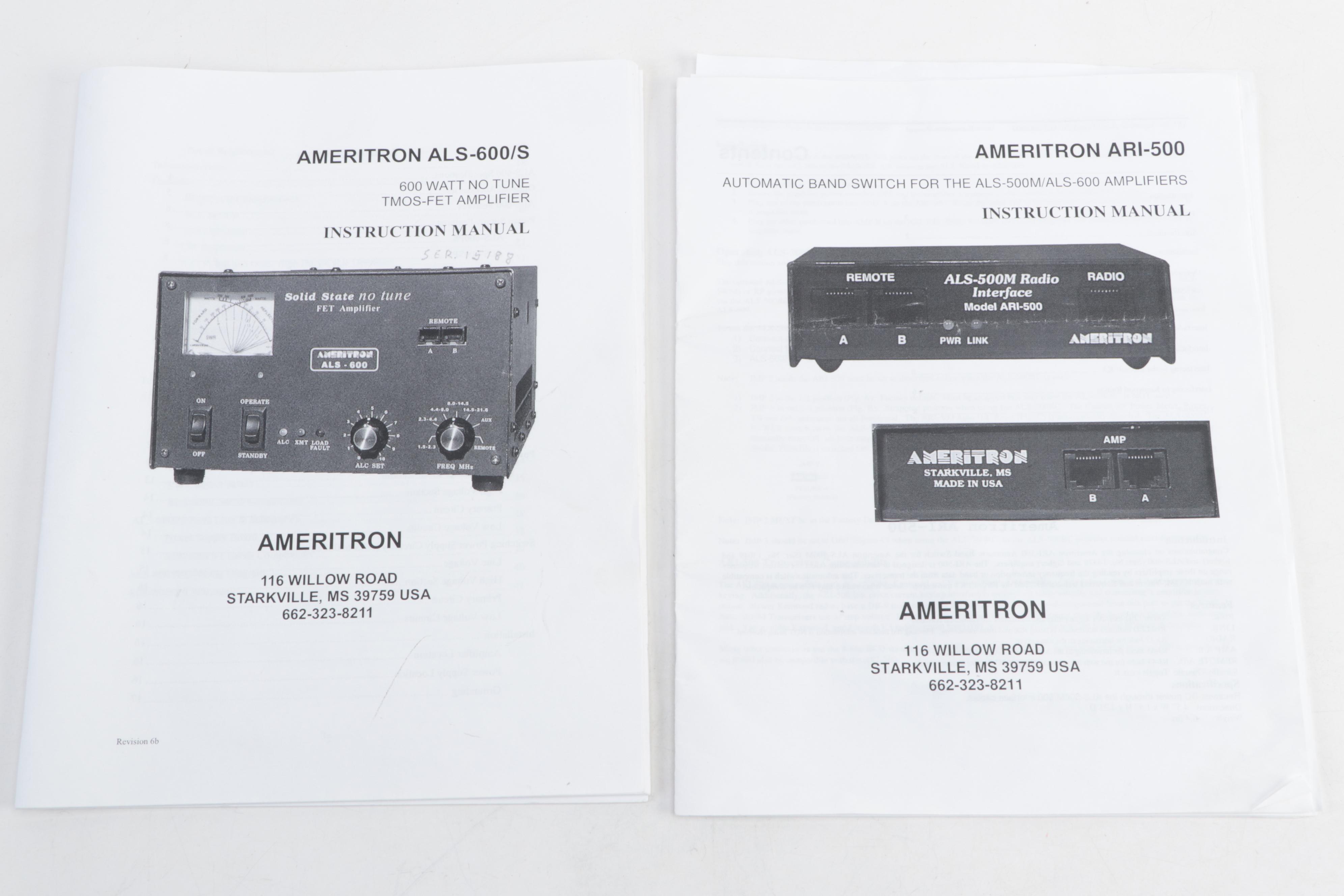 Ameritron ALS-600 and ALS-600PS Amplifiers with MFK Enterprises Antenna Tuner