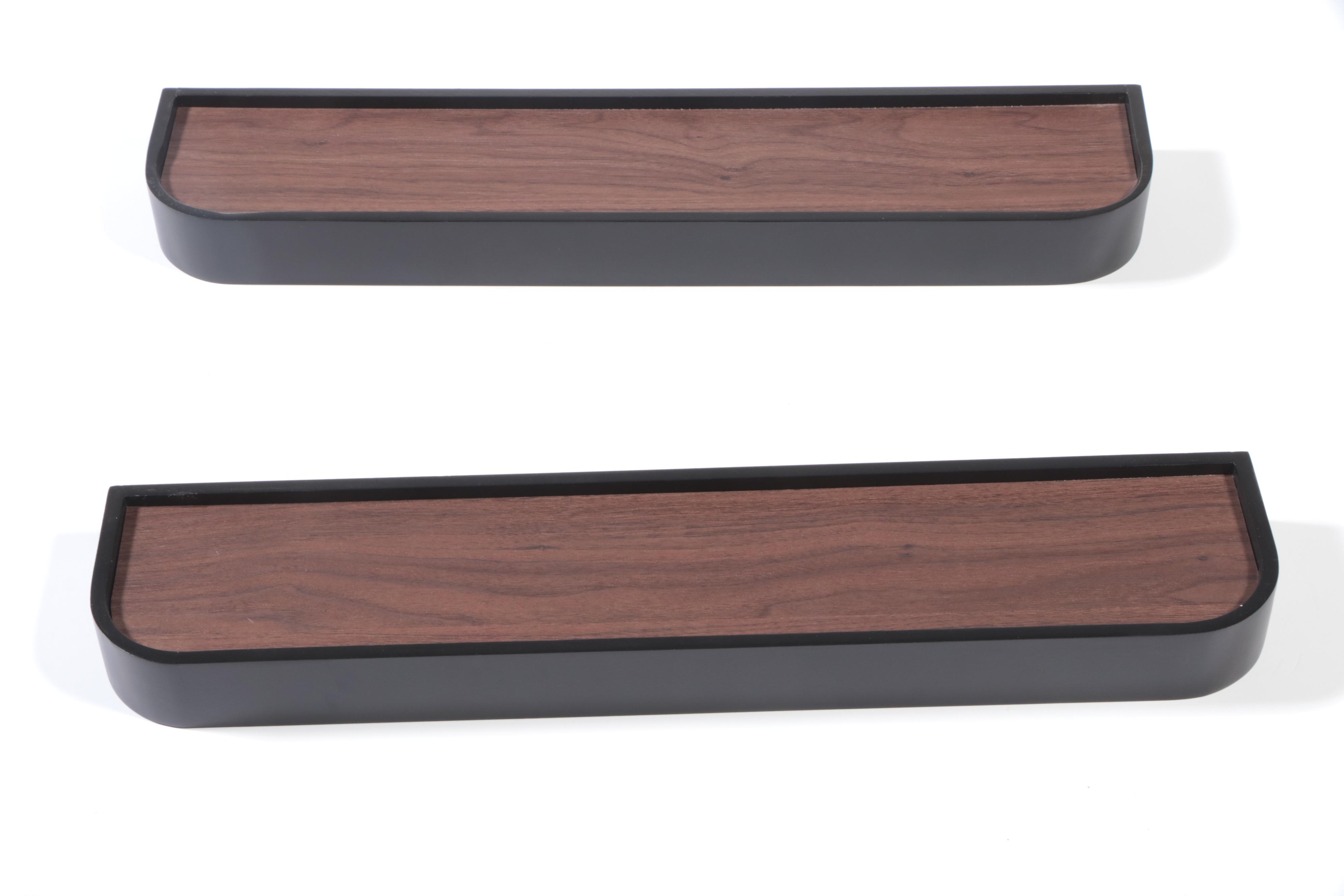 Threshold Routed Wood Wall Shelves and "This is our happy place" Canvas Wall Art