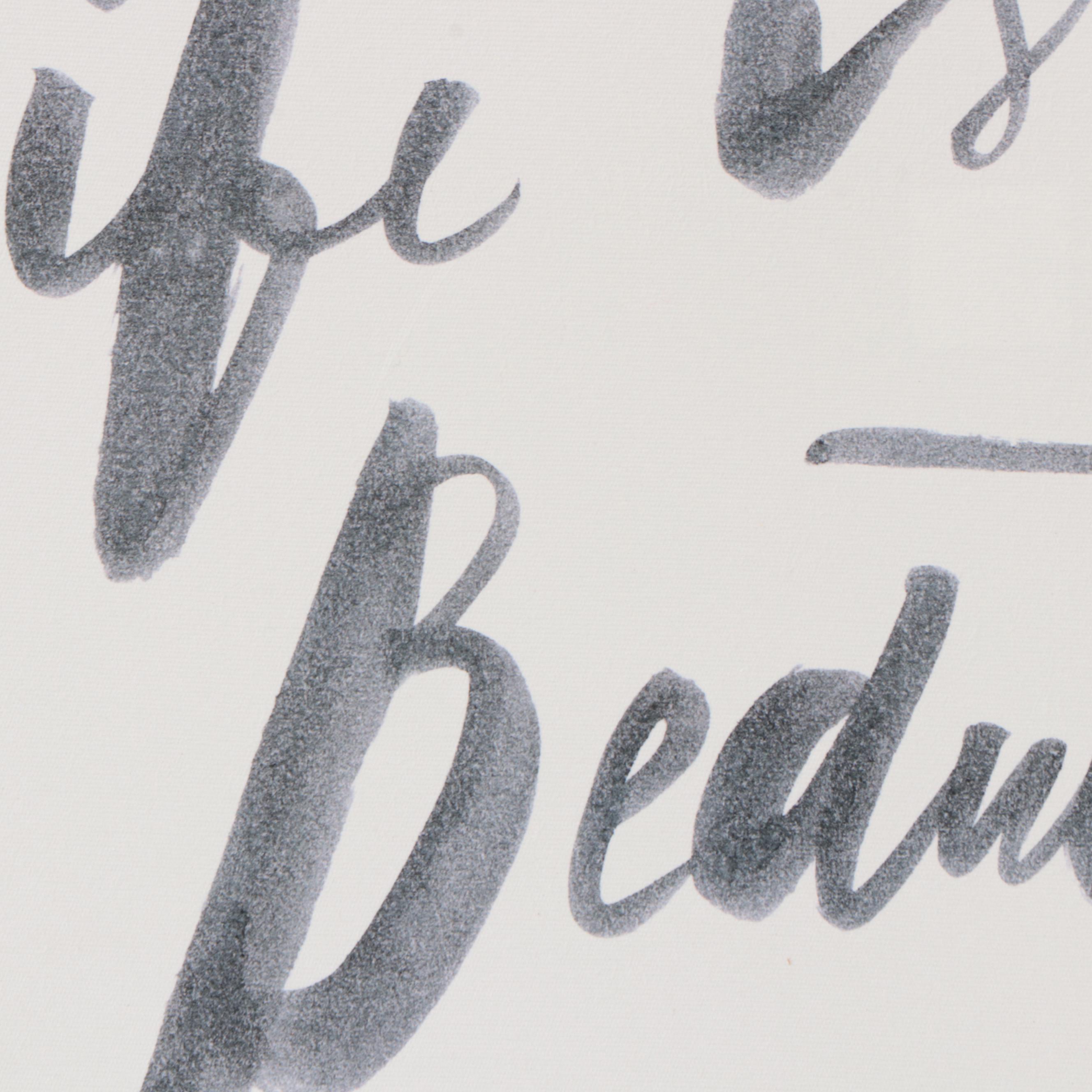 Threshold Routed Wood Wall Shelf with "Life is Beautiful" Print and Wall Décor