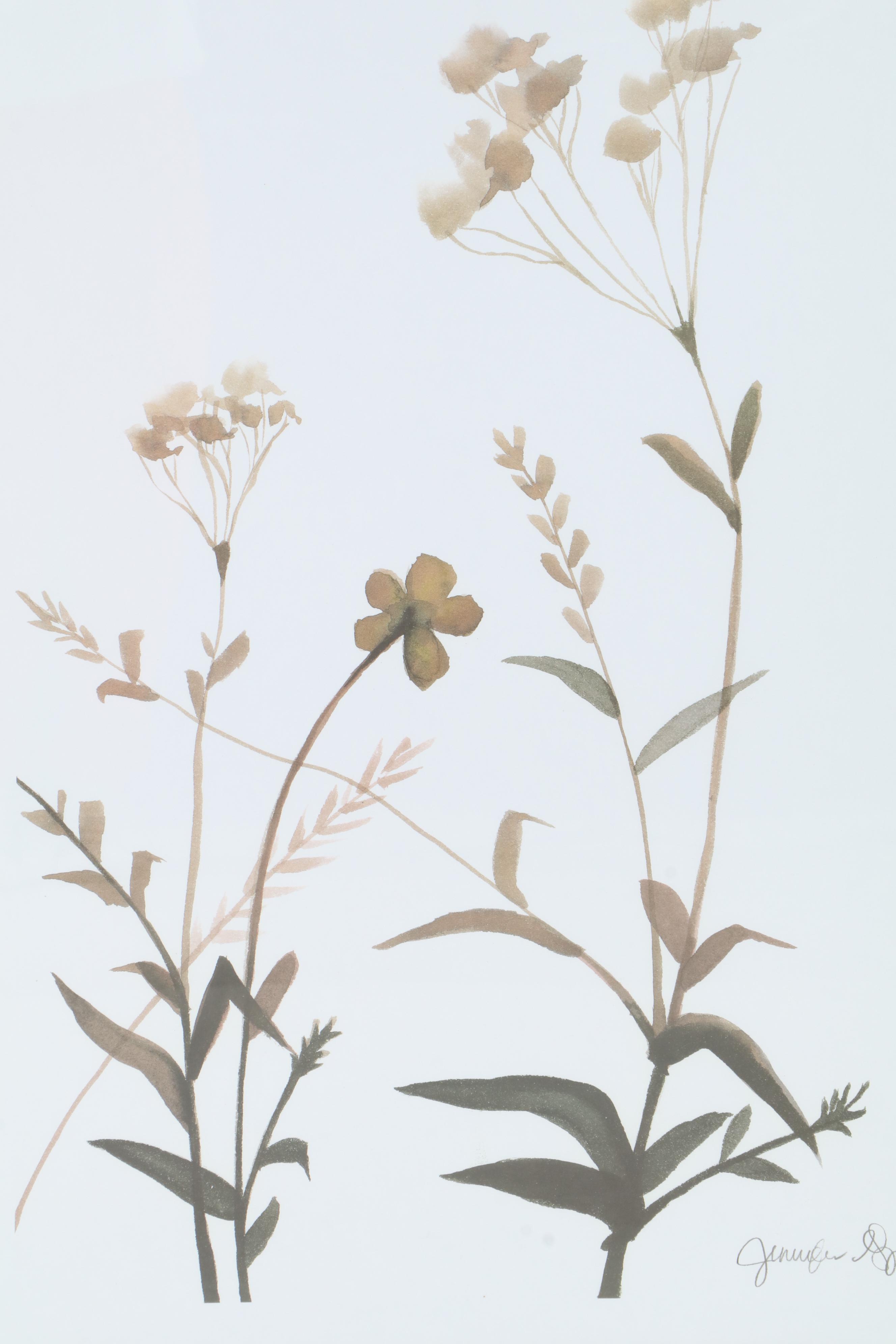 Threshold Contemporary Floral Offset Lithograph Diptych