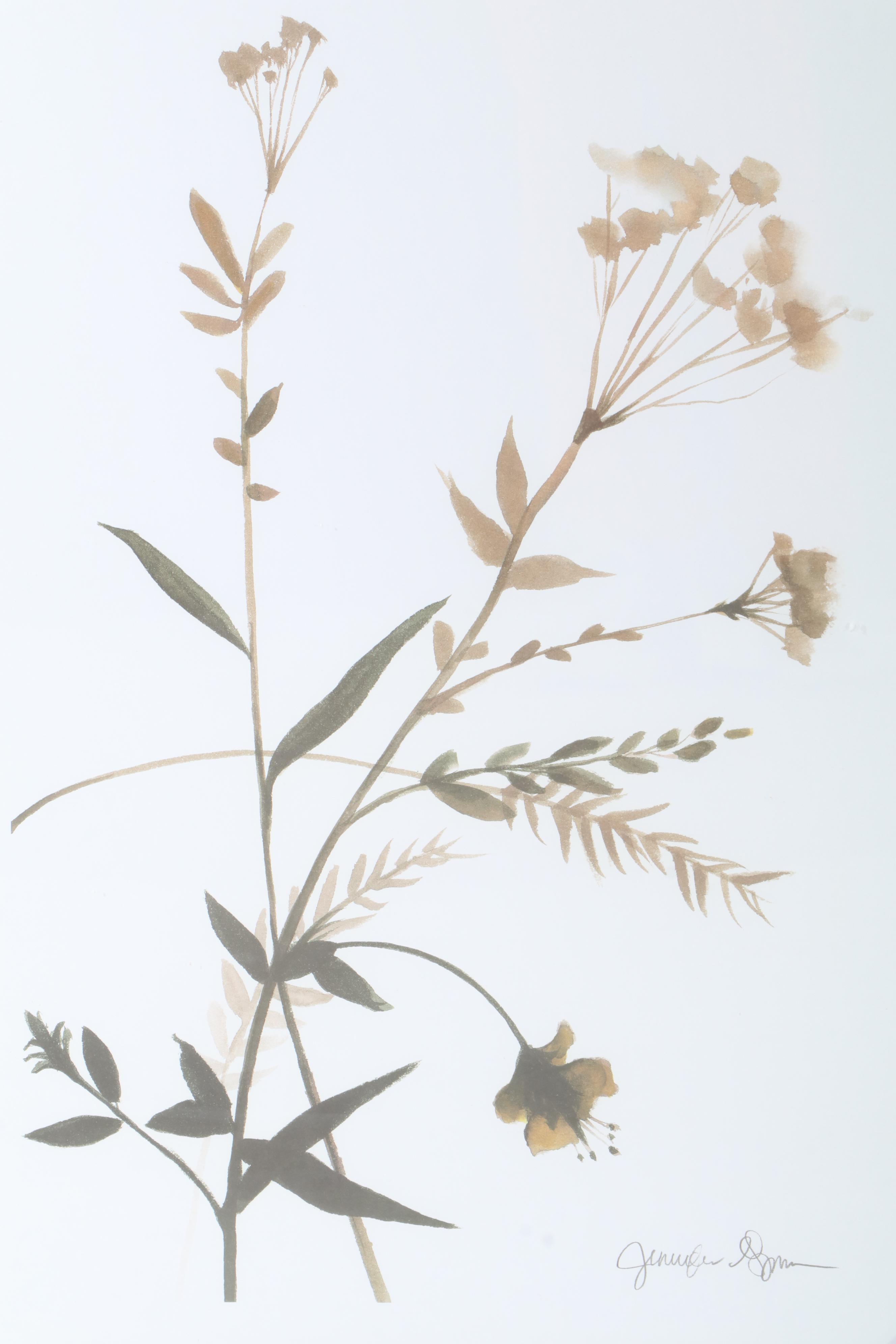 Threshold Contemporary Floral Offset Lithograph Diptych