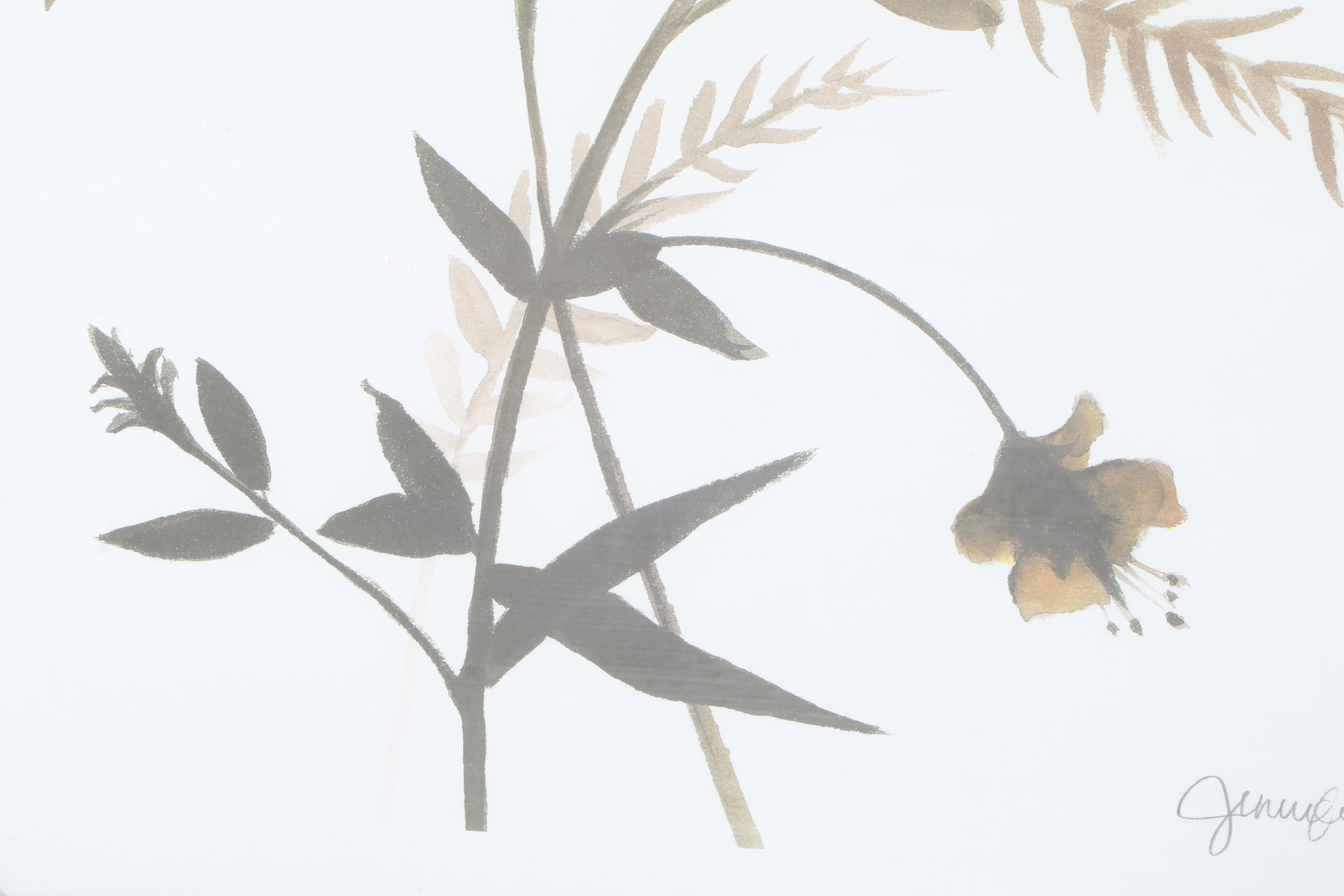 Threshold Contemporary Floral Offset Lithograph Diptych