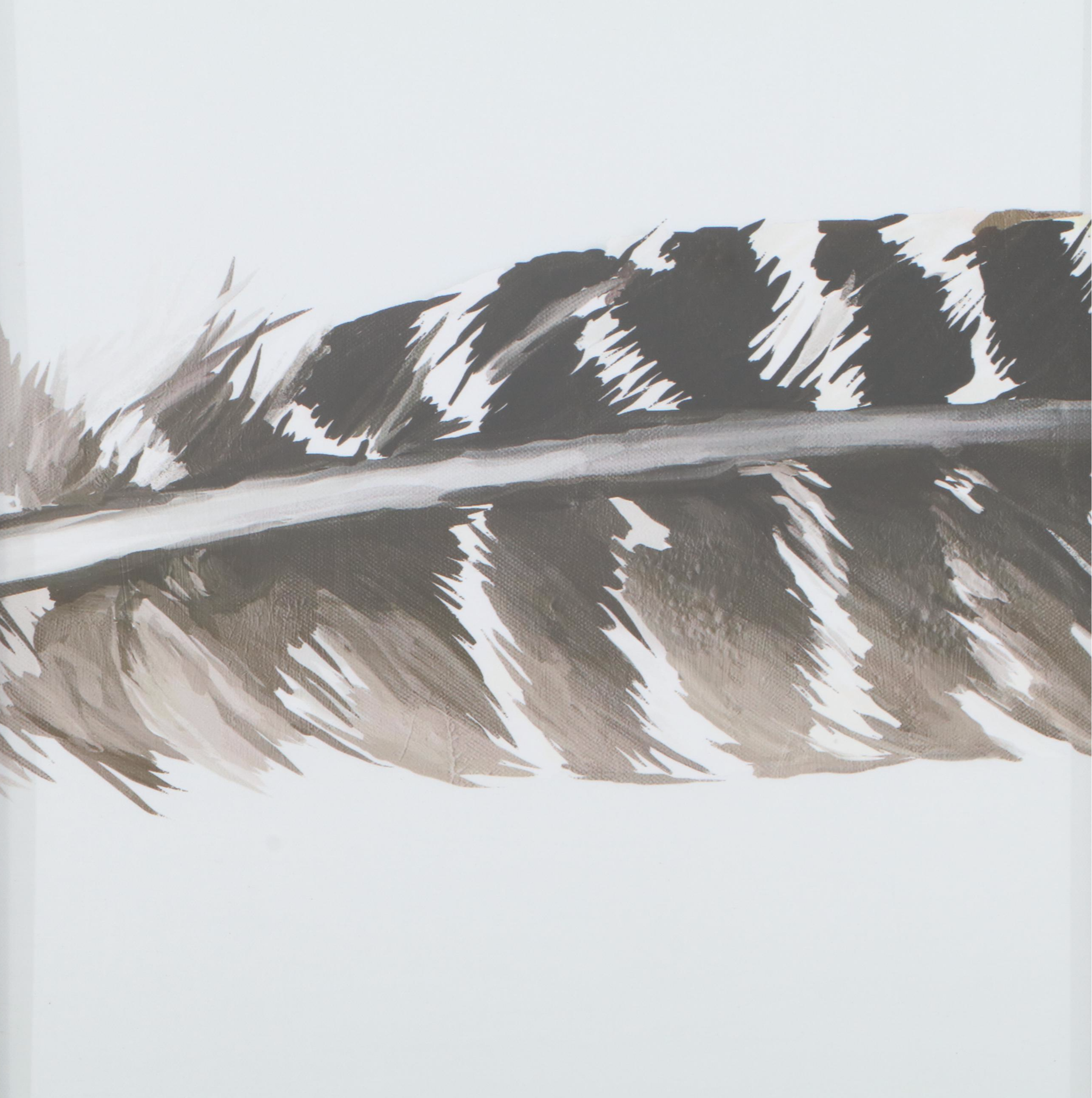 Threshold Contemporary Giclée Triptych of Feather