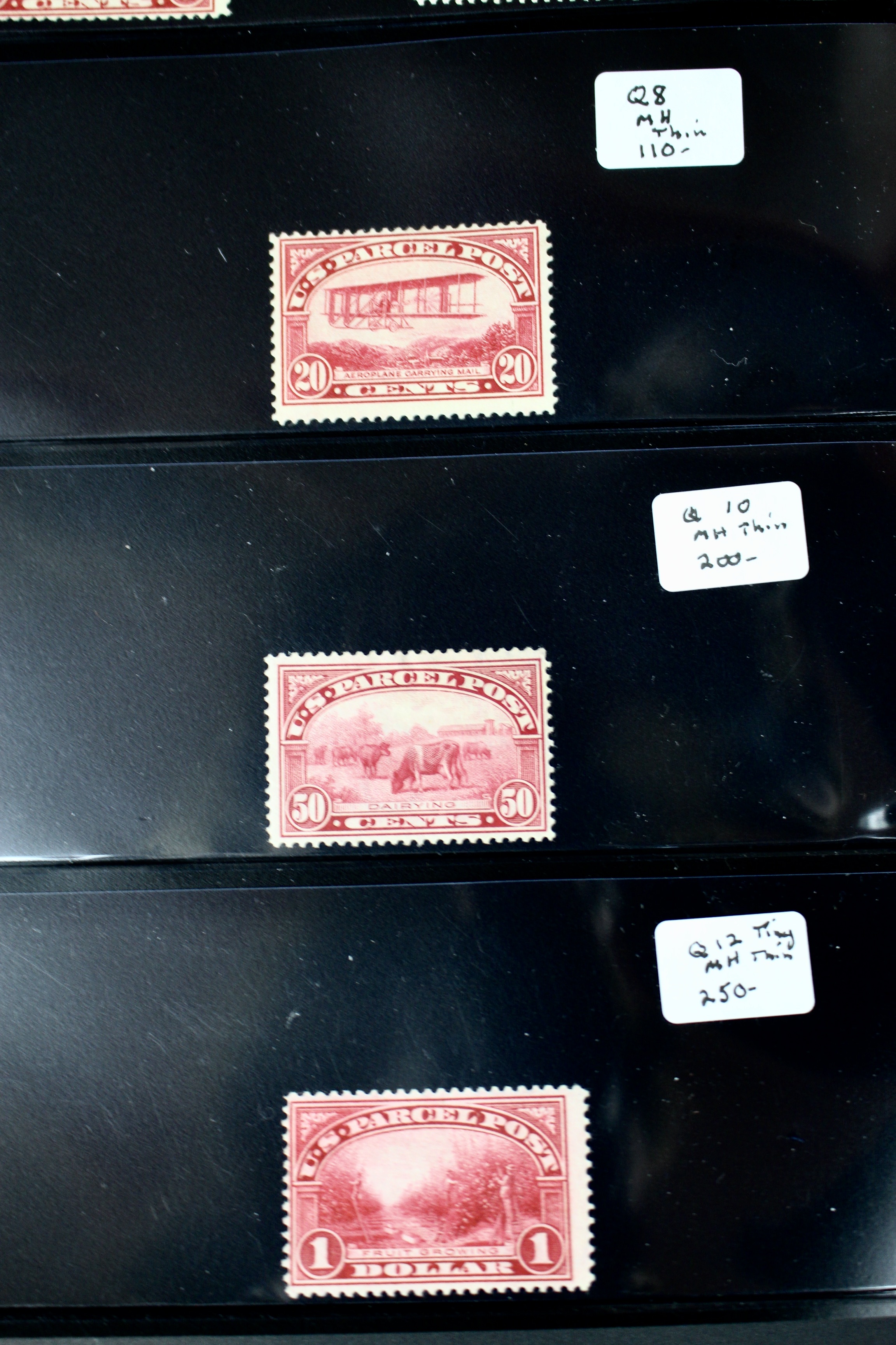 Complete Mint Condition Set of Parcel Post Stamps, Q1 to Q12
