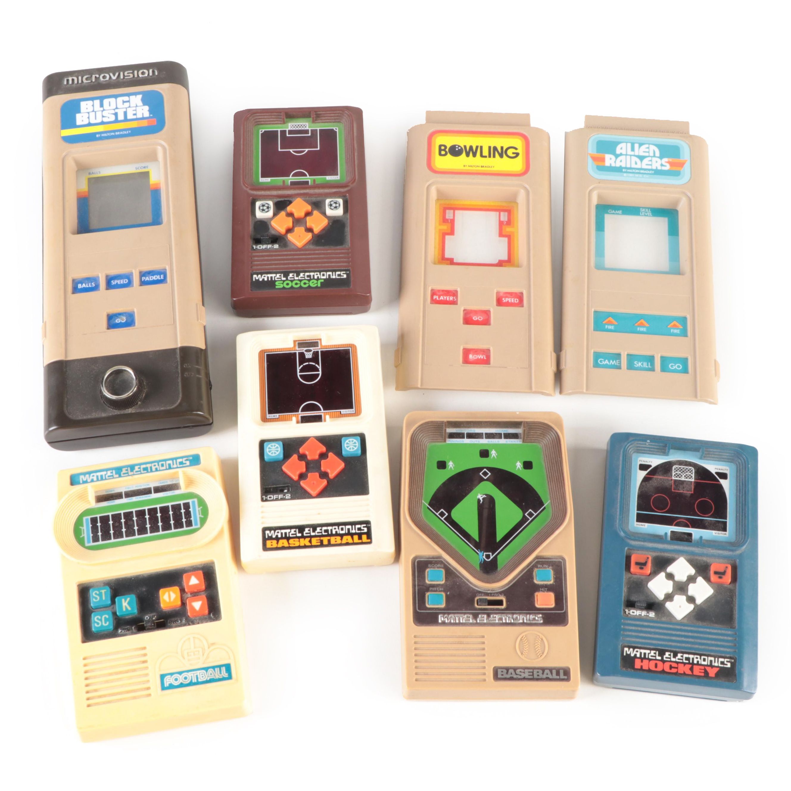 Milton Bradley Microvision Electronic Game System with Mattel Electronic Games