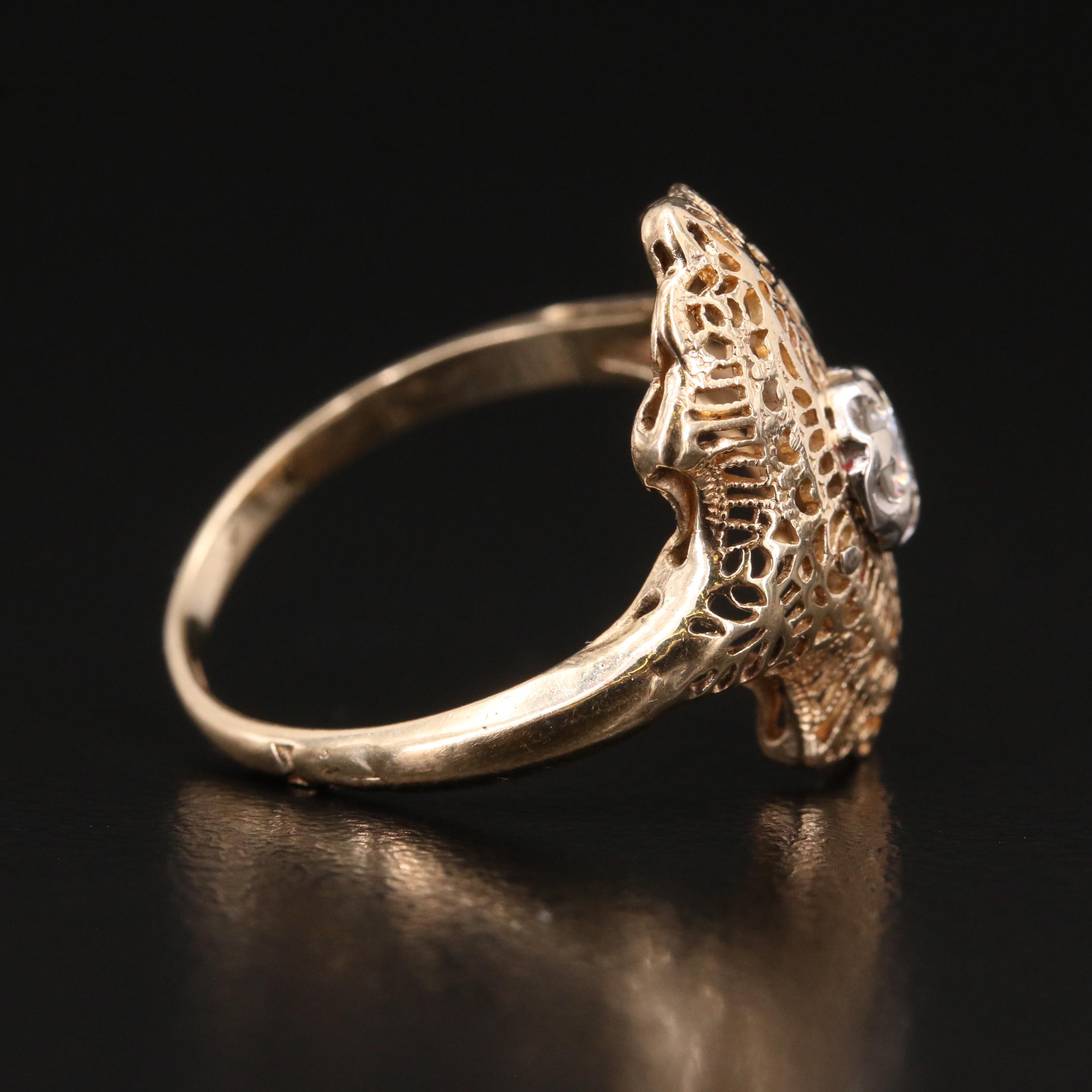 14K 0.16 CT Diamond Ring