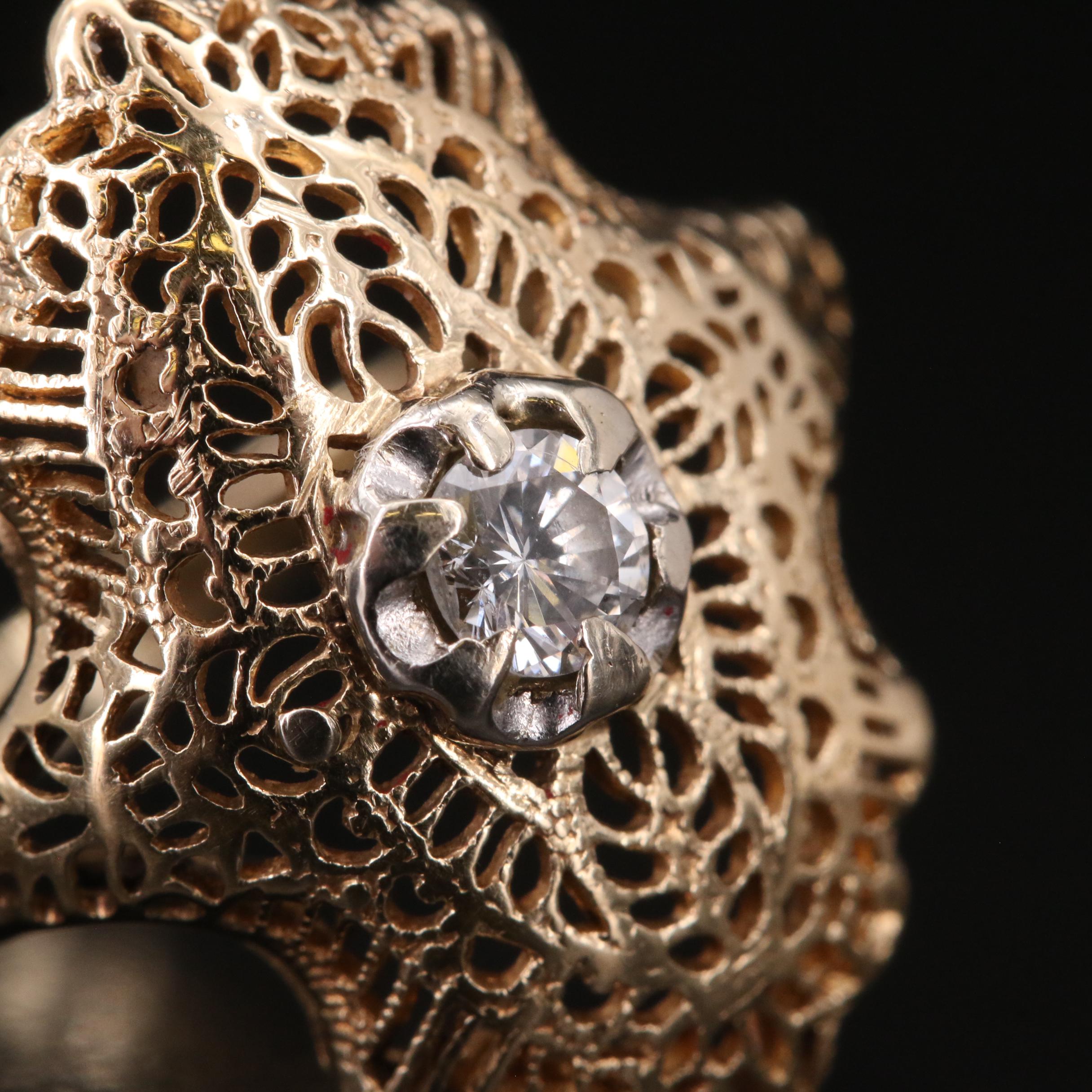 14K 0.16 CT Diamond Ring